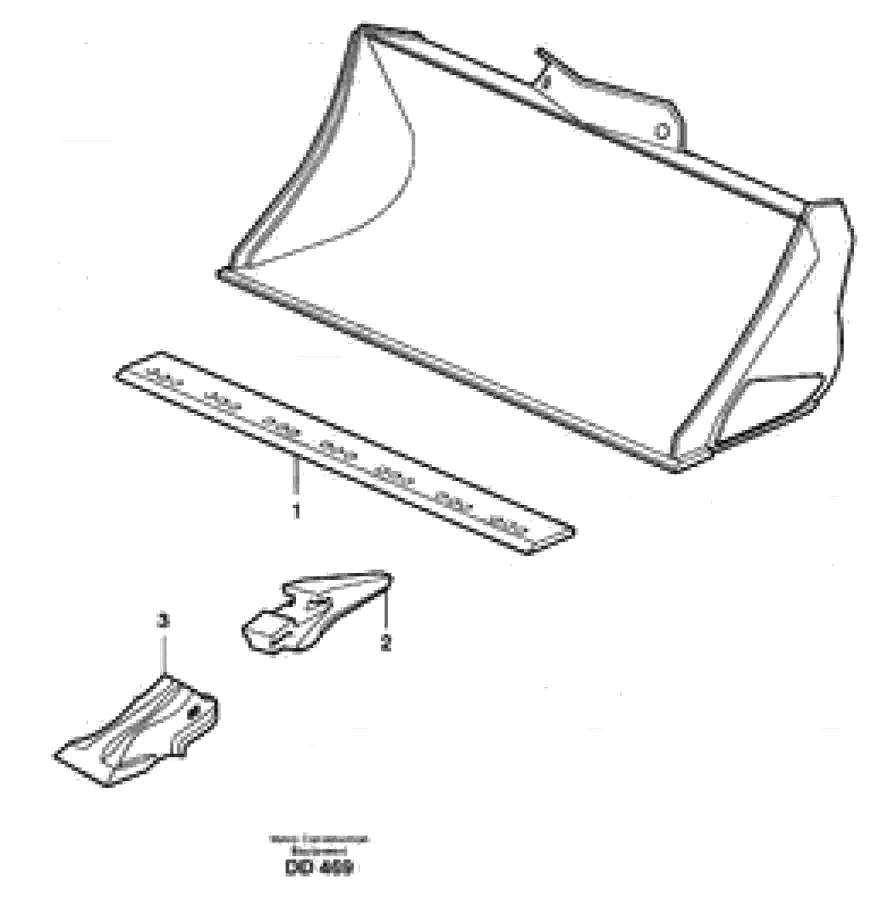 Схема запчастей Volvo L150D - 27420 Bucket, straight with teeth ATTACHMENTS ATTACHMENTS WHEEL LOADERS GEN. D - E