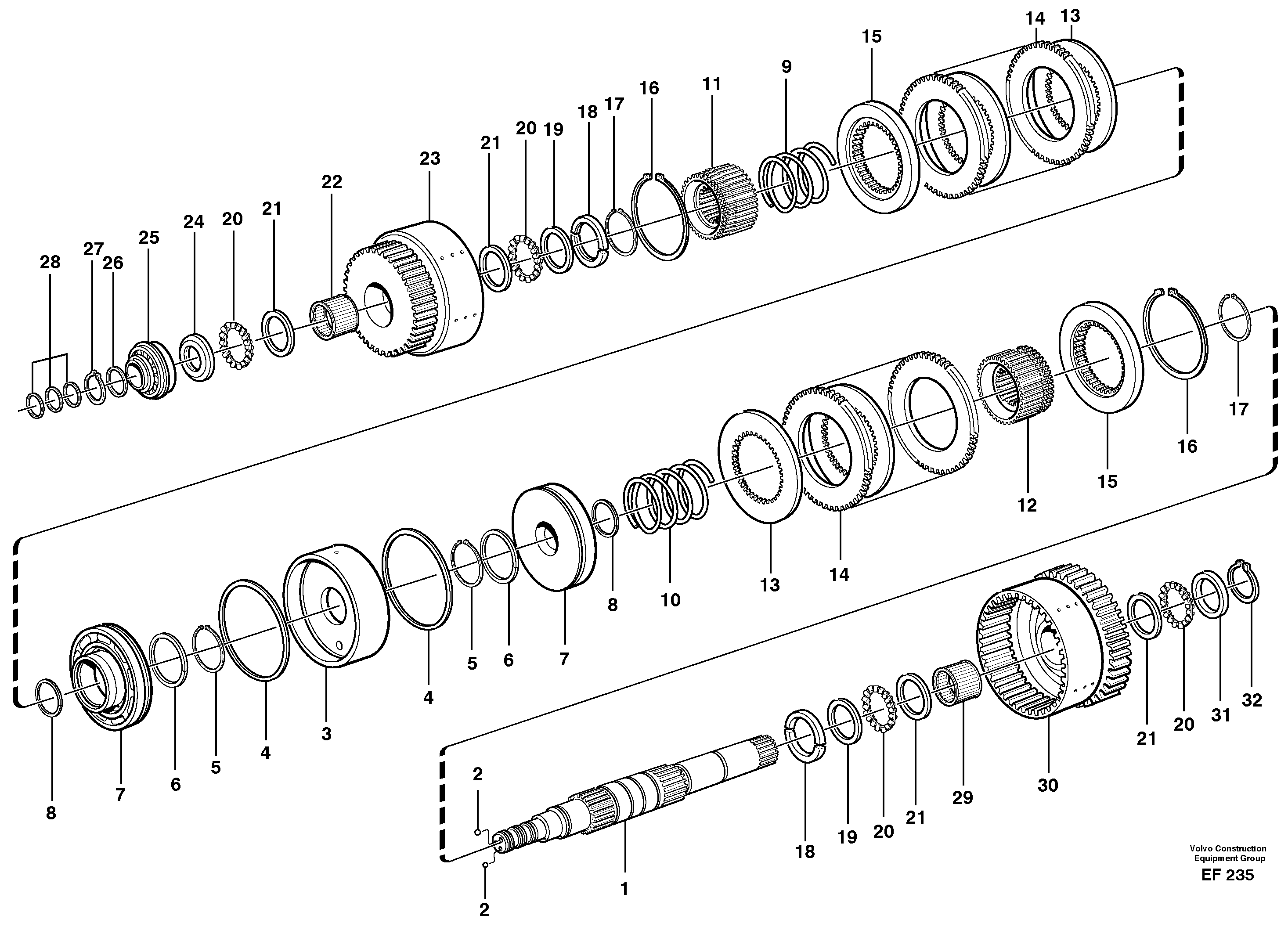 Схема запчастей Volvo L150D - 19424 Hydraulic clutch, 3rd / 4th speed L150D