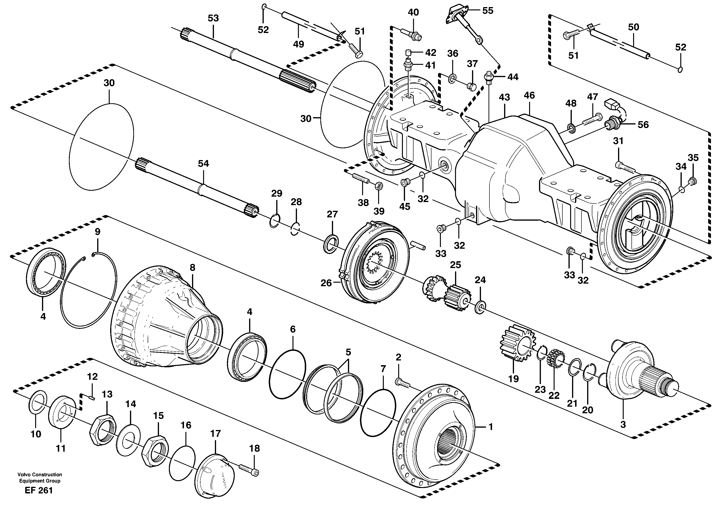 Схема запчастей Volvo L150D - 89505 Planetary axle, front L150D