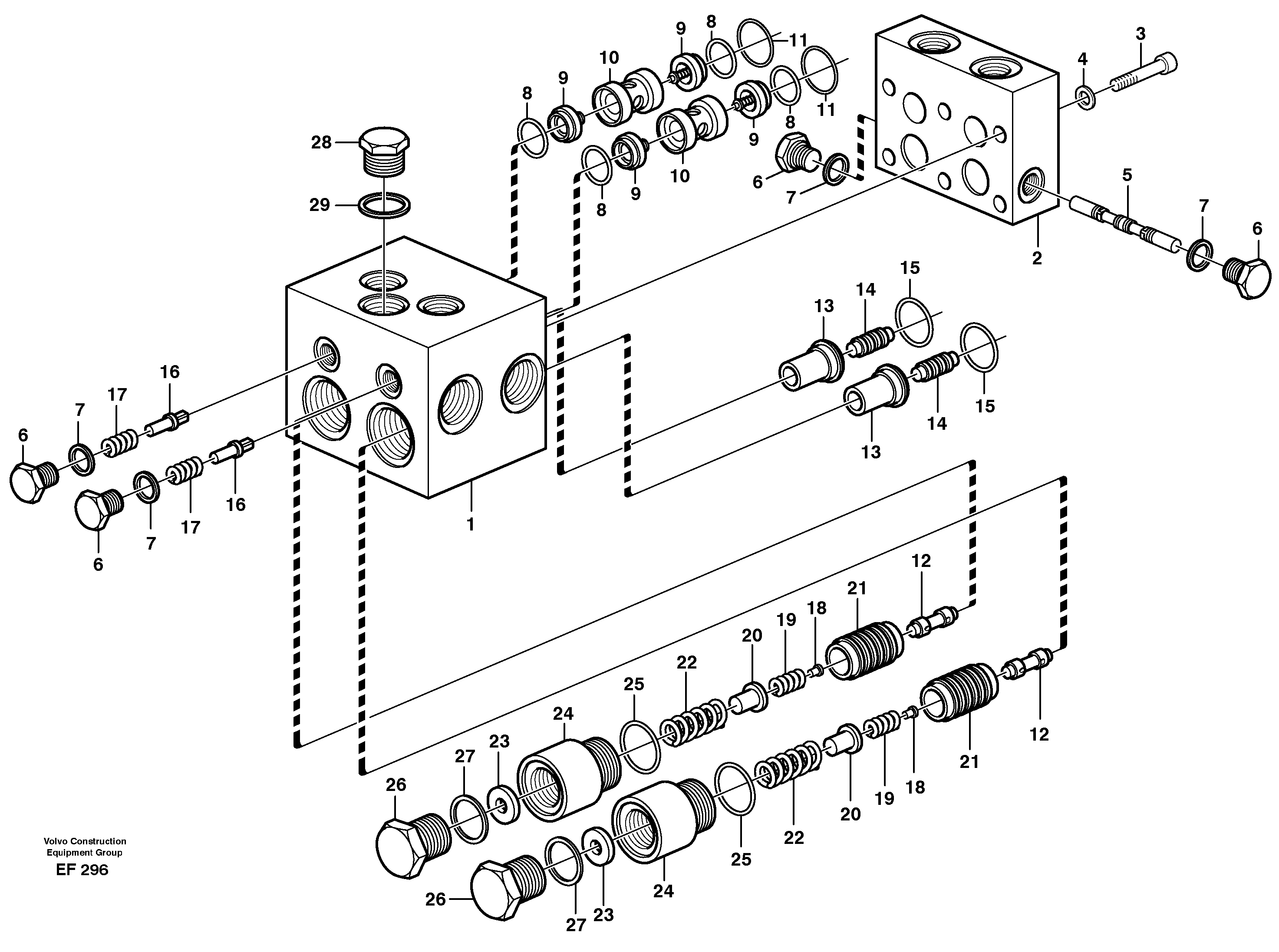 Схема запчастей Volvo L150D - 74464 Shift valve L150D