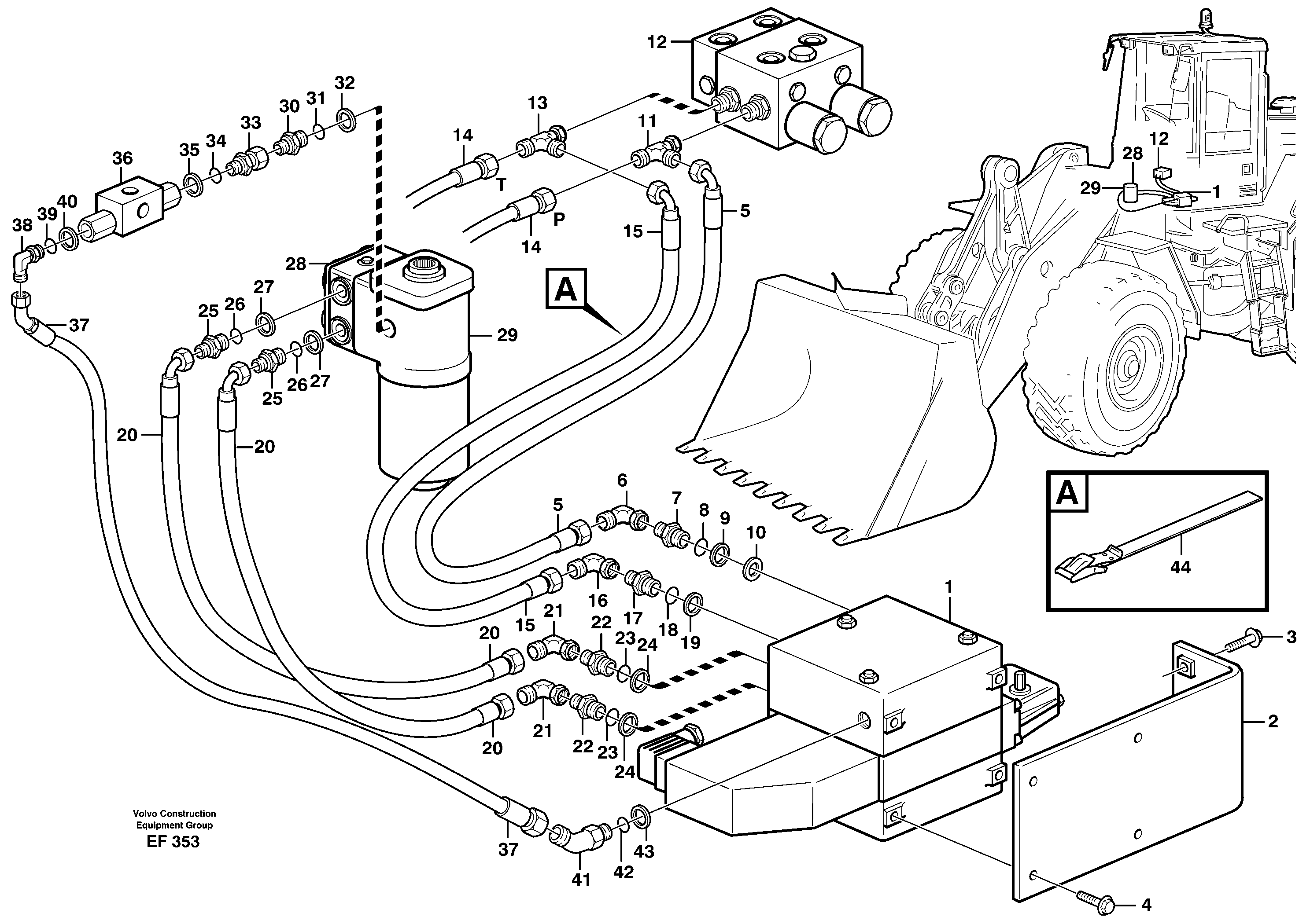 Схема запчастей Volvo L150D - 58758 CDC - steering L150D