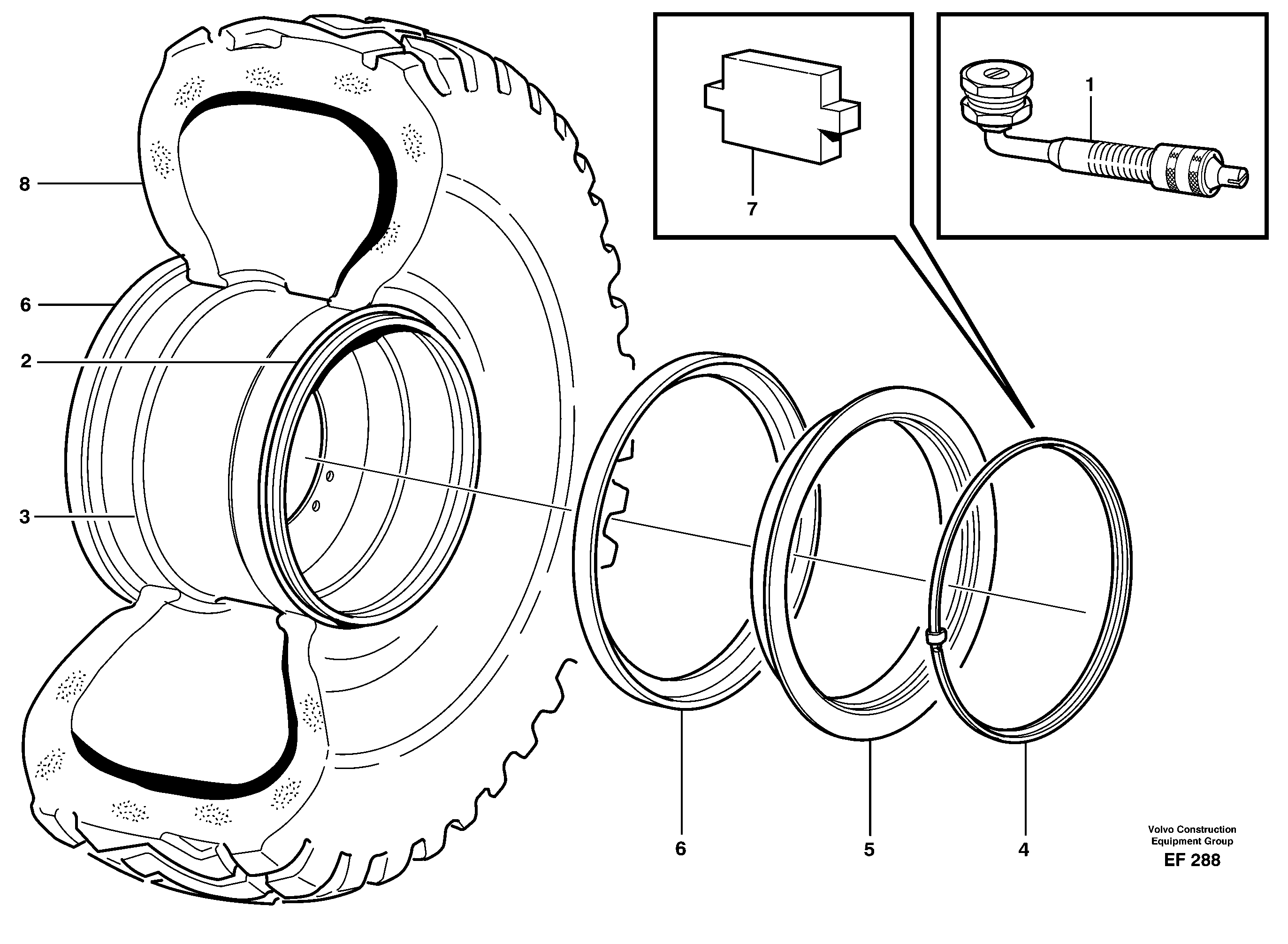 Схема запчастей Volvo L150D - 100349 Wheels L150D