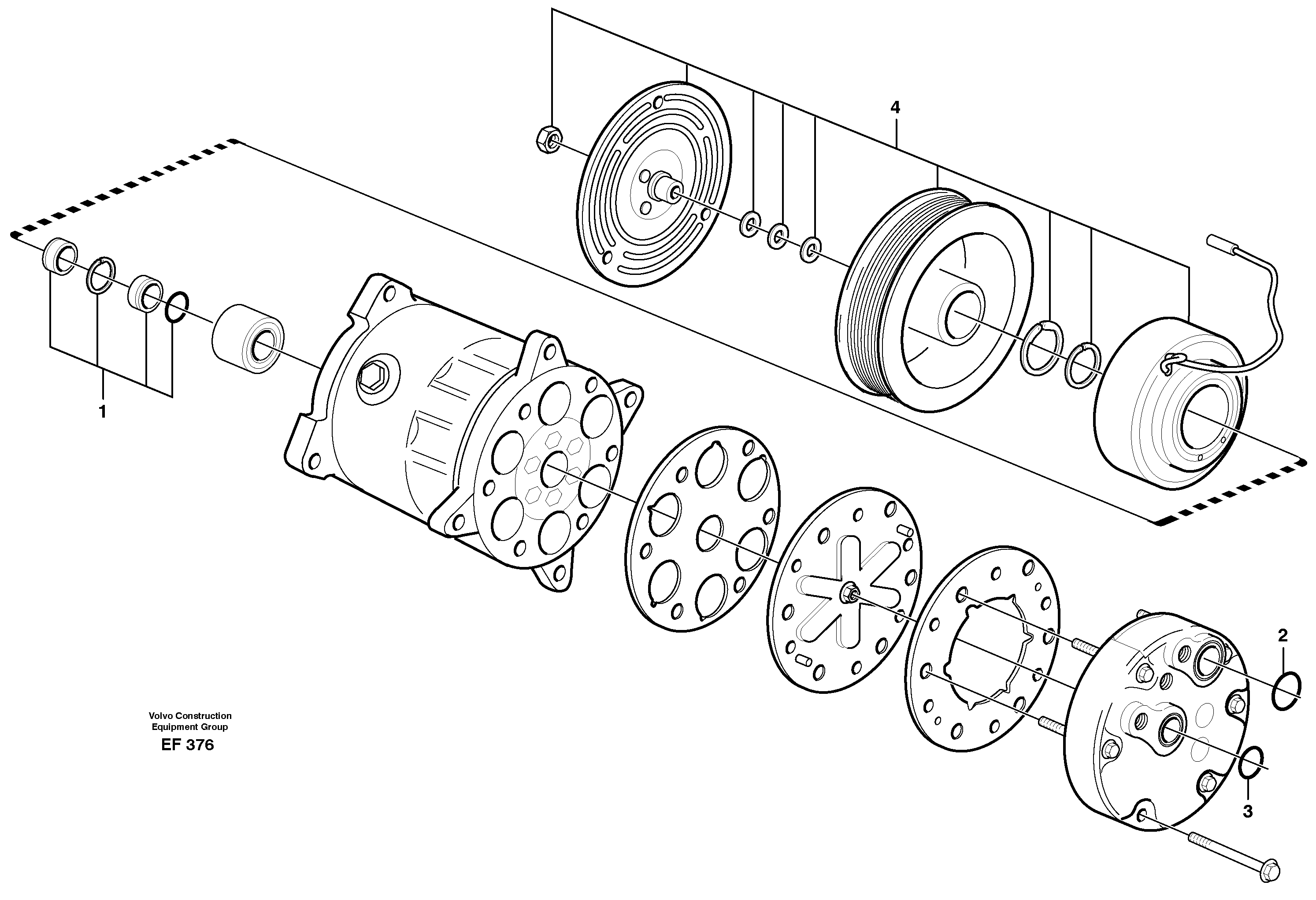 Схема запчастей Volvo L150D - 23774 Compressor L150D