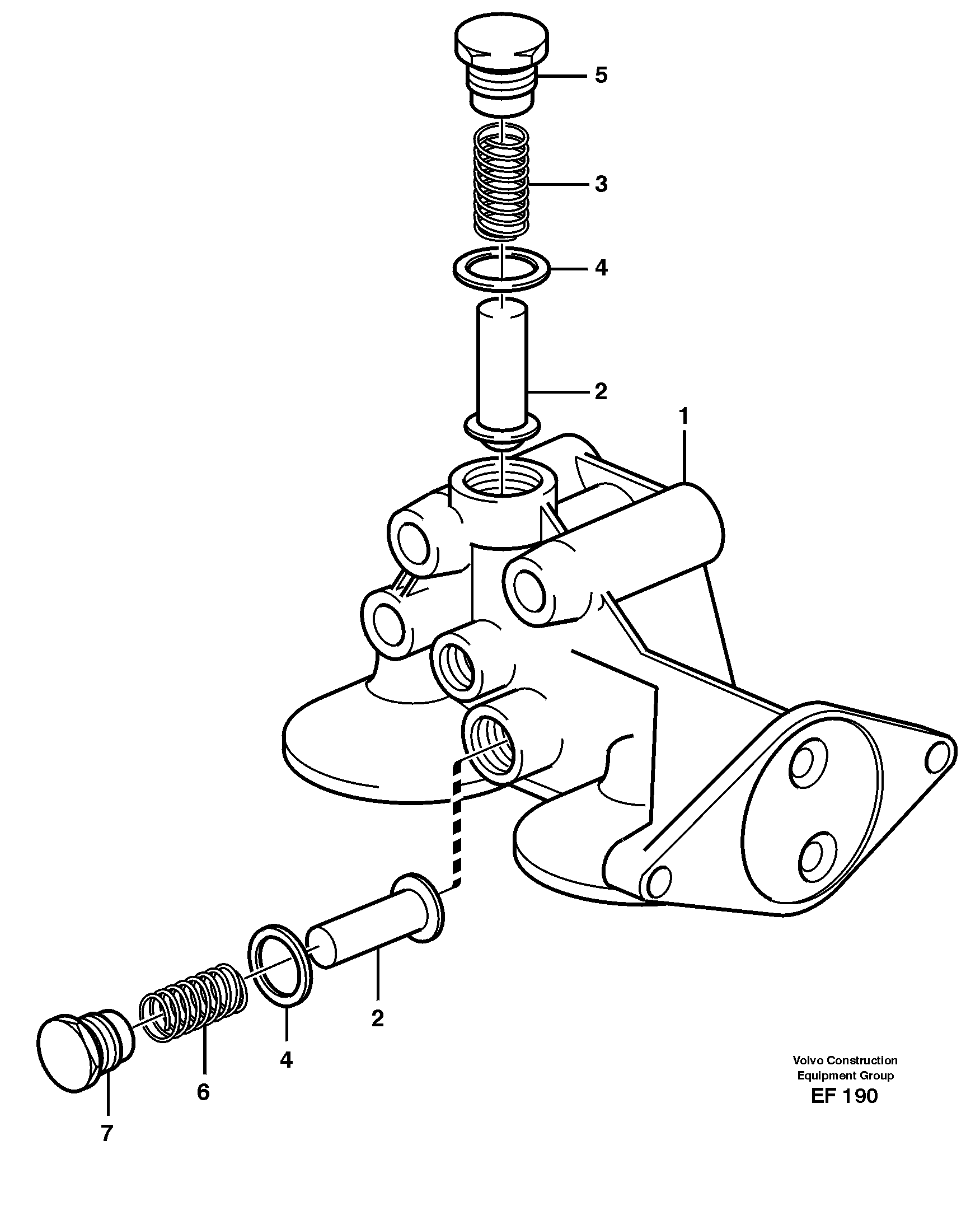 Схема запчастей Volvo L150D - 50375 Housing, oil filter L150D