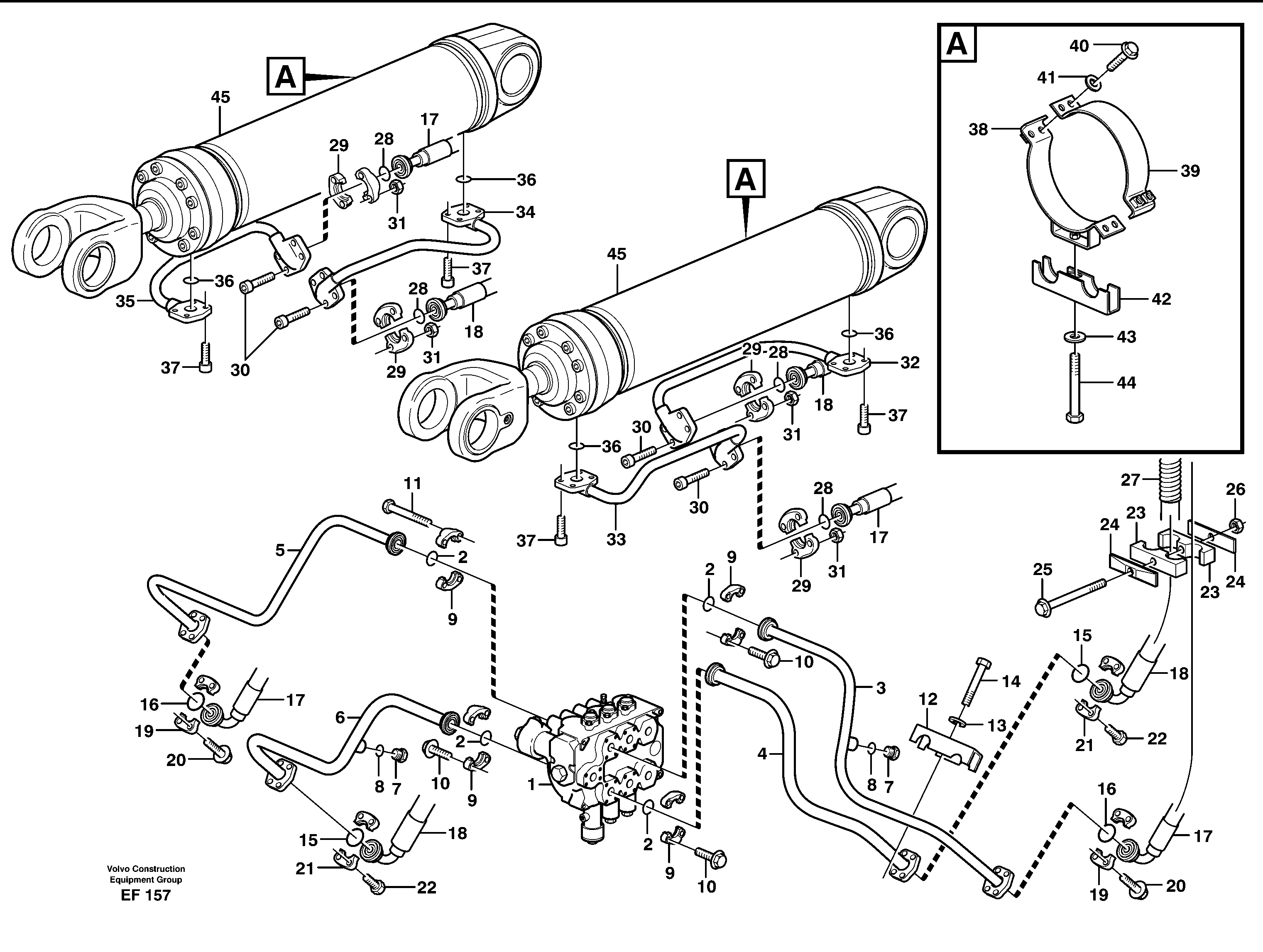 Схема запчастей Volvo L150D - 47934 Hydraulic system, lift function L150D