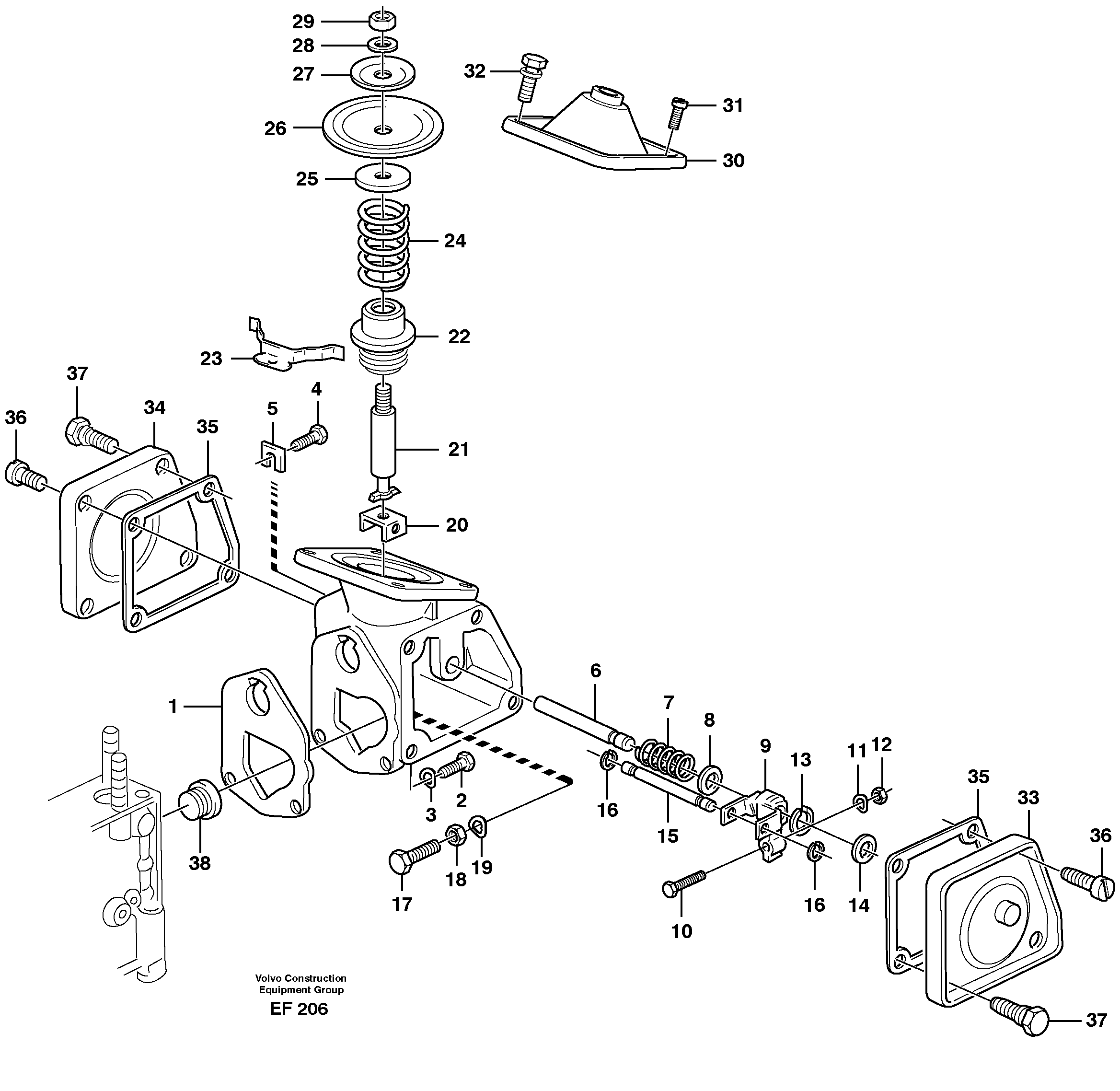 Схема запчастей Volvo L150D - 61172 Smoke limiter L150D