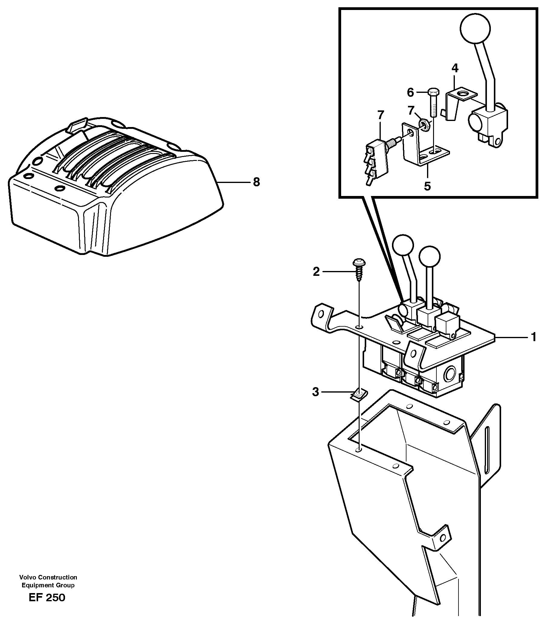 Схема запчастей Volvo L150D - 27603 Servo valve with fitting parts L150D