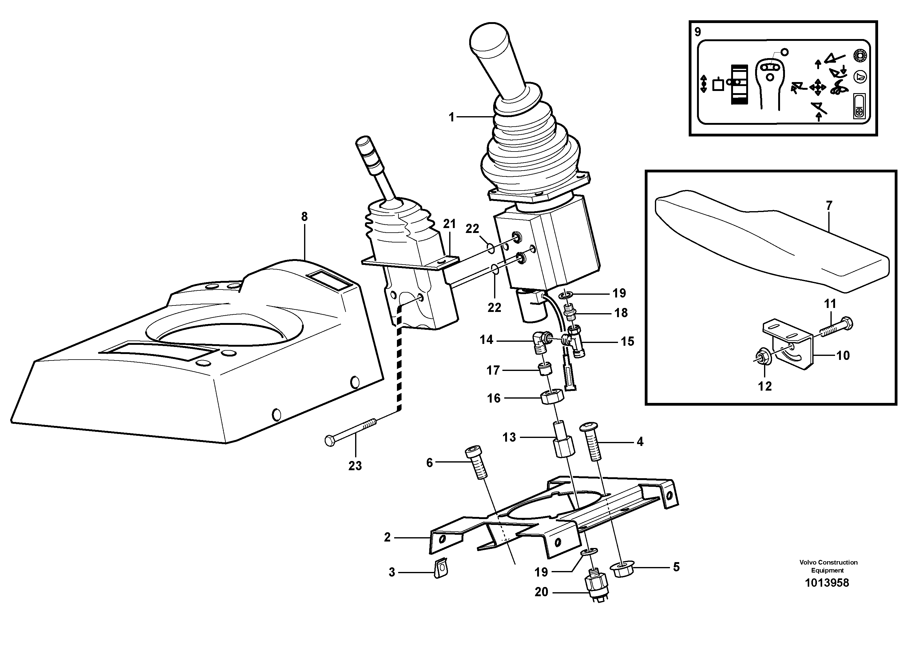 Схема запчастей Volvo L150D - 32621 Servo valve with fitting parts L150D