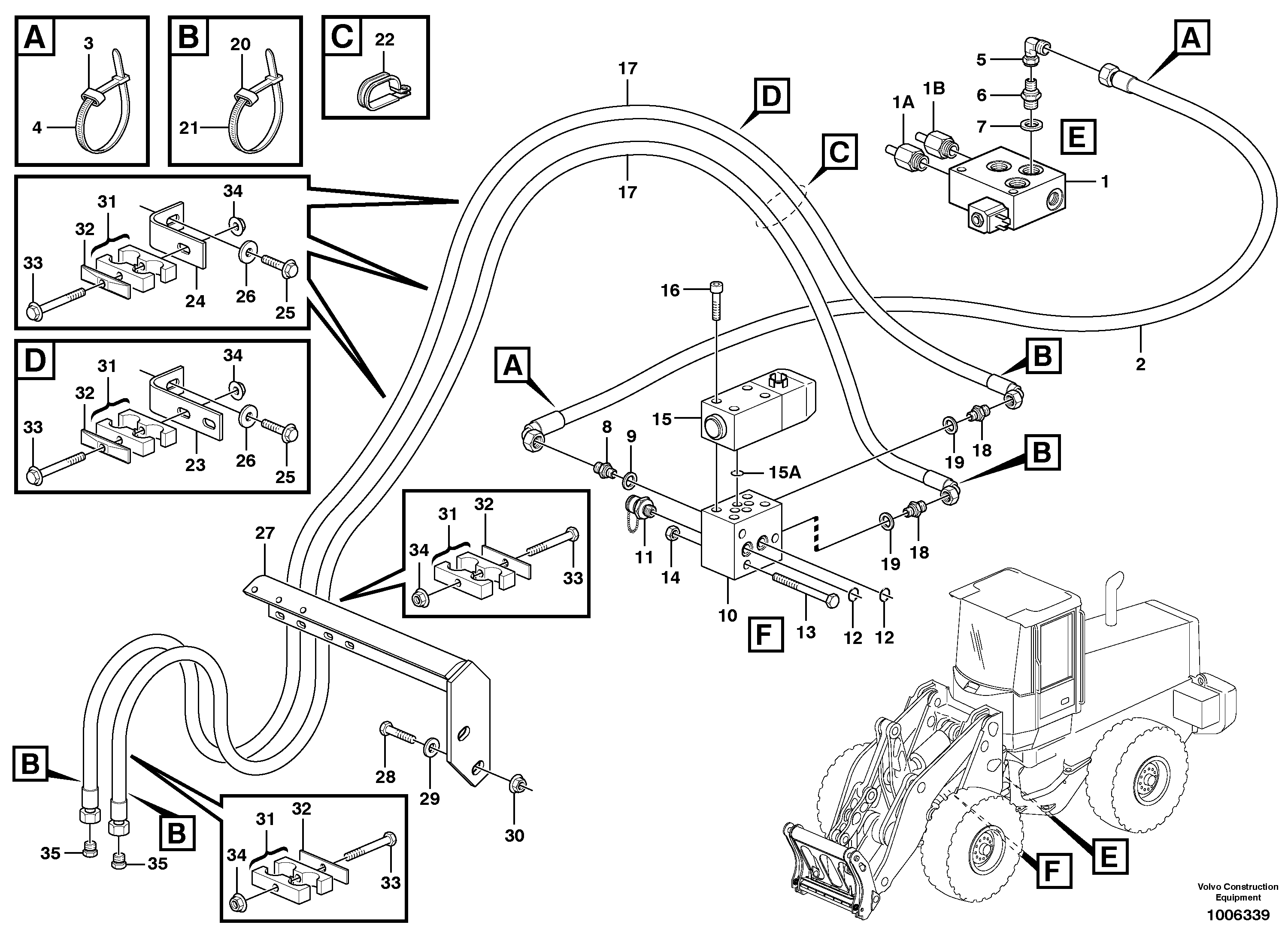 Схема запчастей Volvo L150D - 92632 Attachment locking L150D