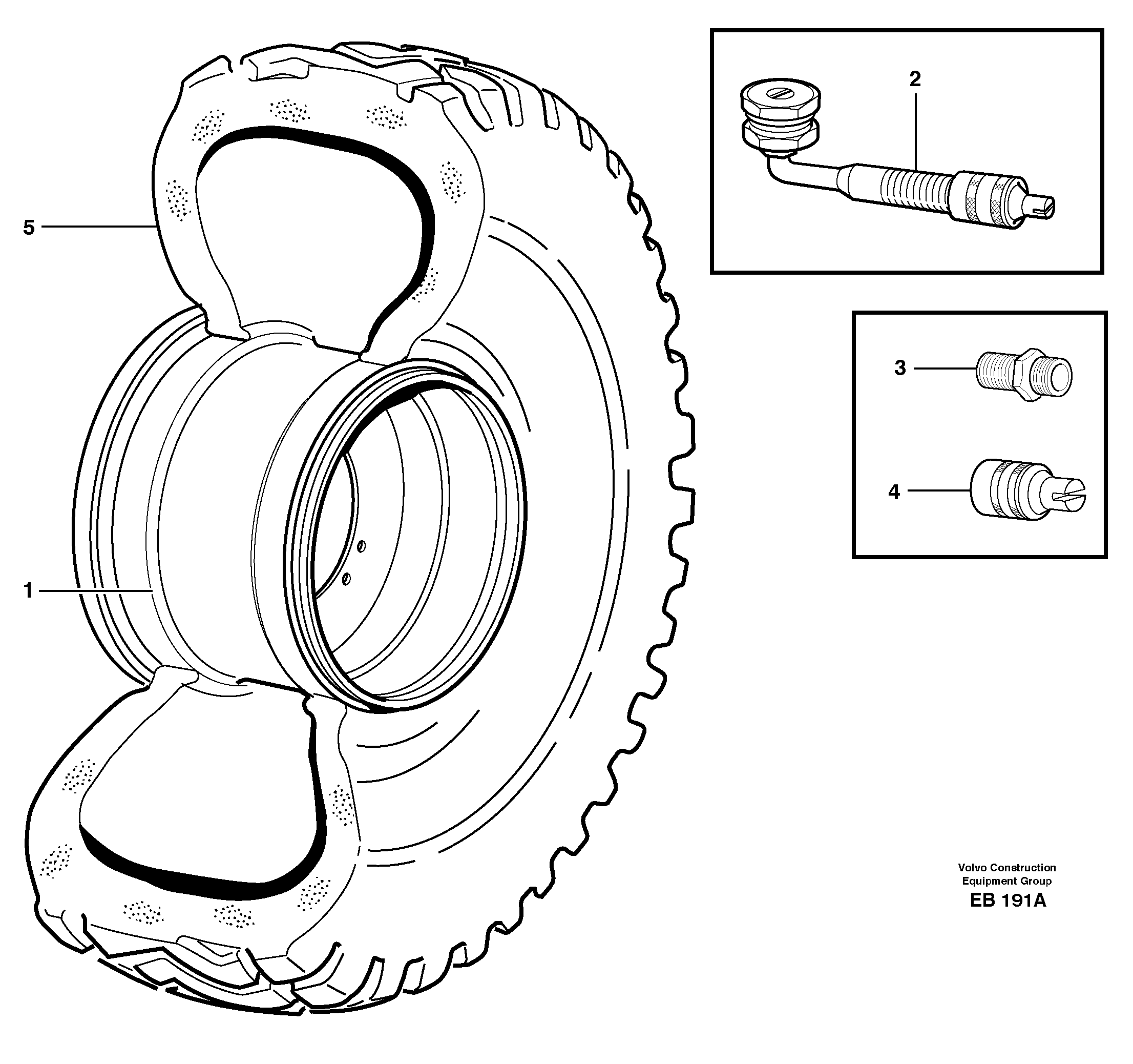 Схема запчастей Volvo L50D - 24803 Wheel L50D