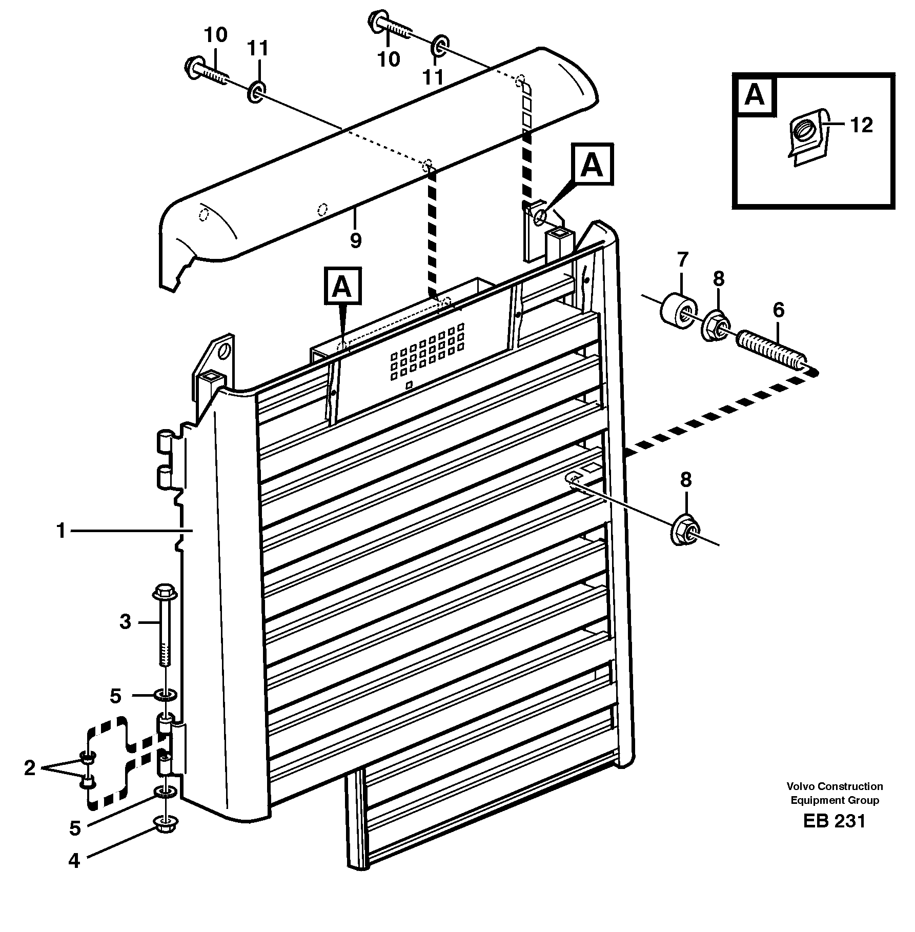 Схема запчастей Volvo L50D - 54696 Radiator casing L50D