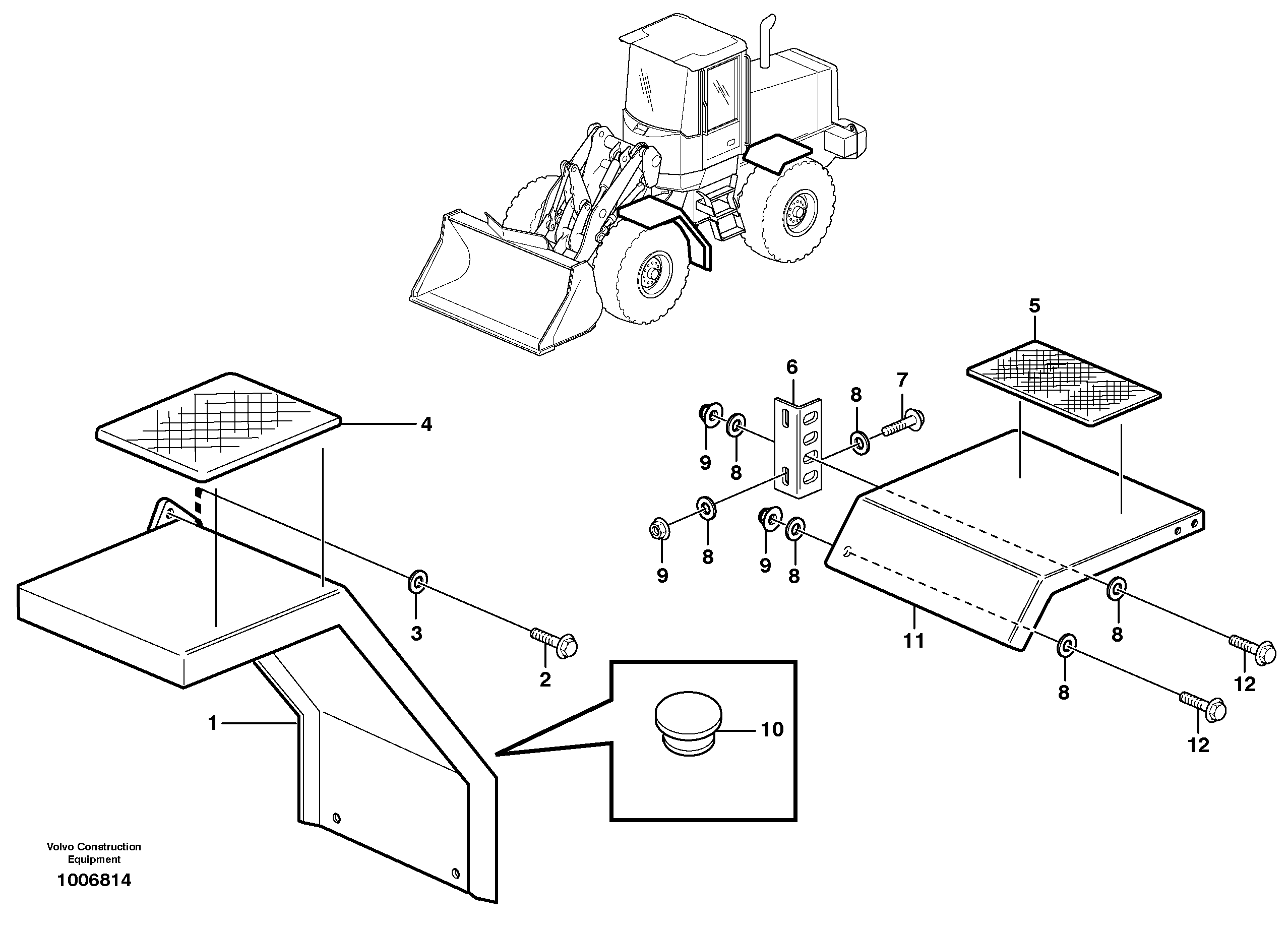 Схема запчастей Volvo L50D - 21637 Fenders L50D