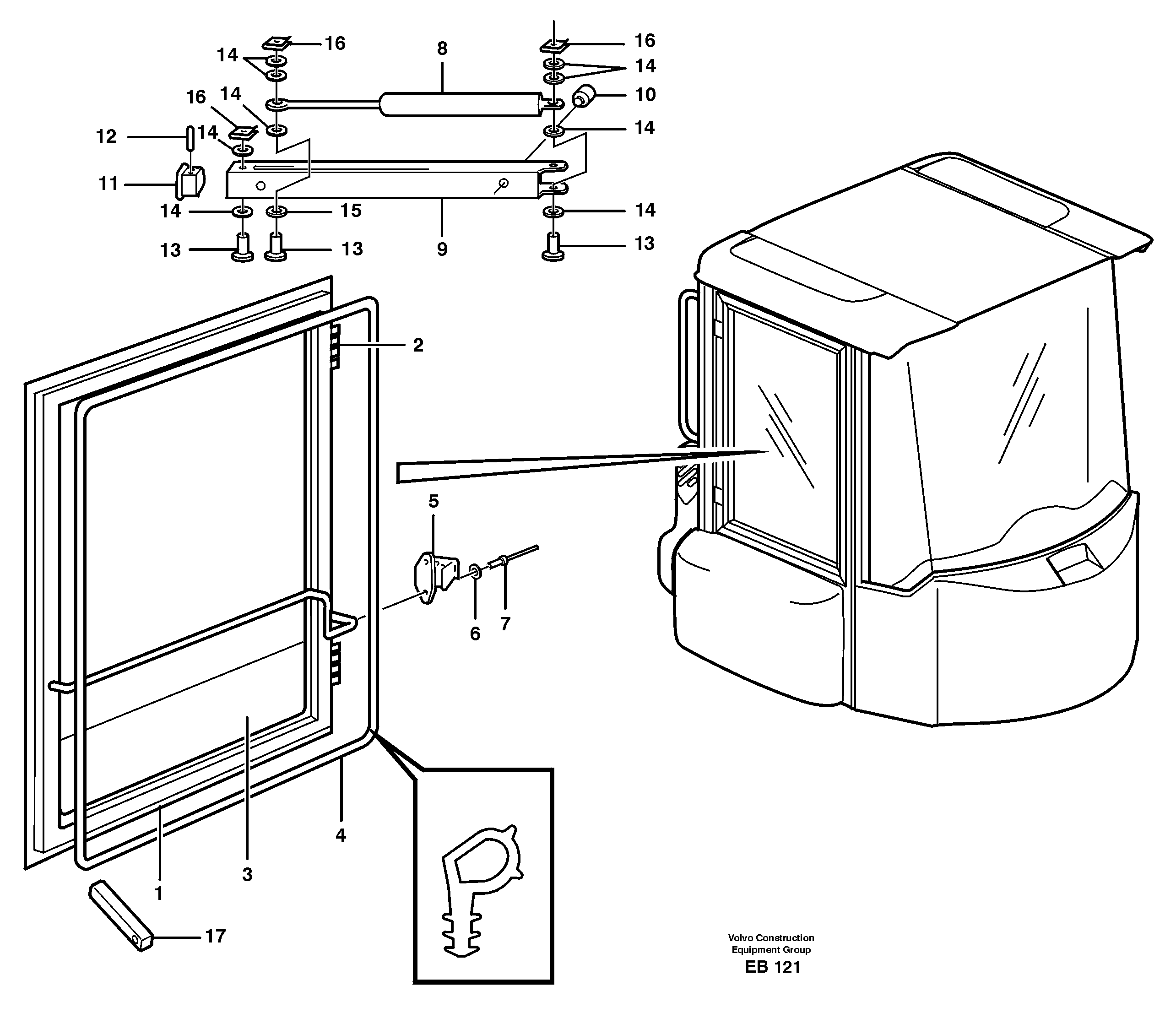 Схема запчастей Volvo L50D - 27515 Windows L50D