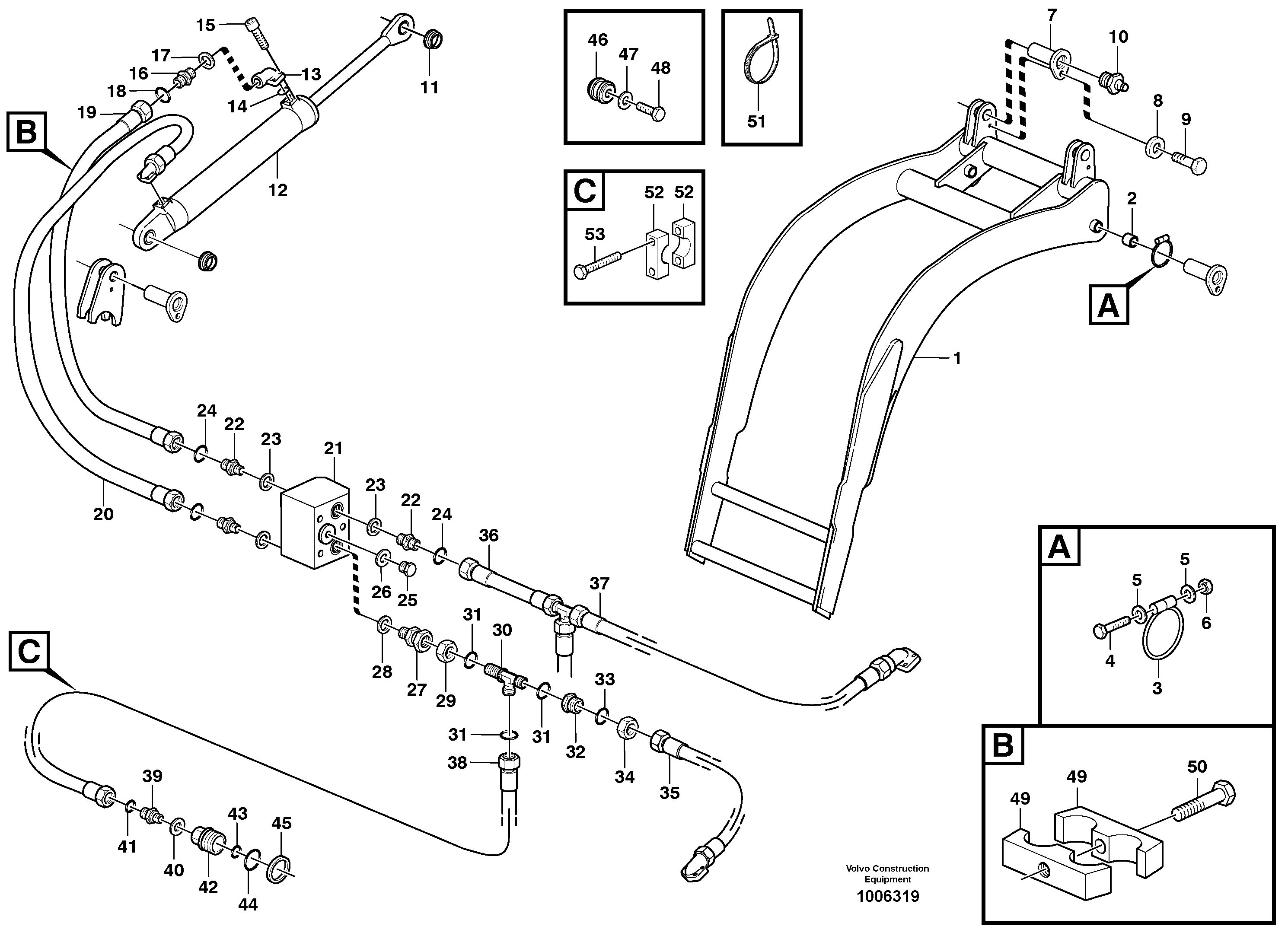 Схема запчастей Volvo L50D - 5266 Holder-on ATTACHMENTS ATTACHMENTS WHEEL LOADERS GEN. D - E