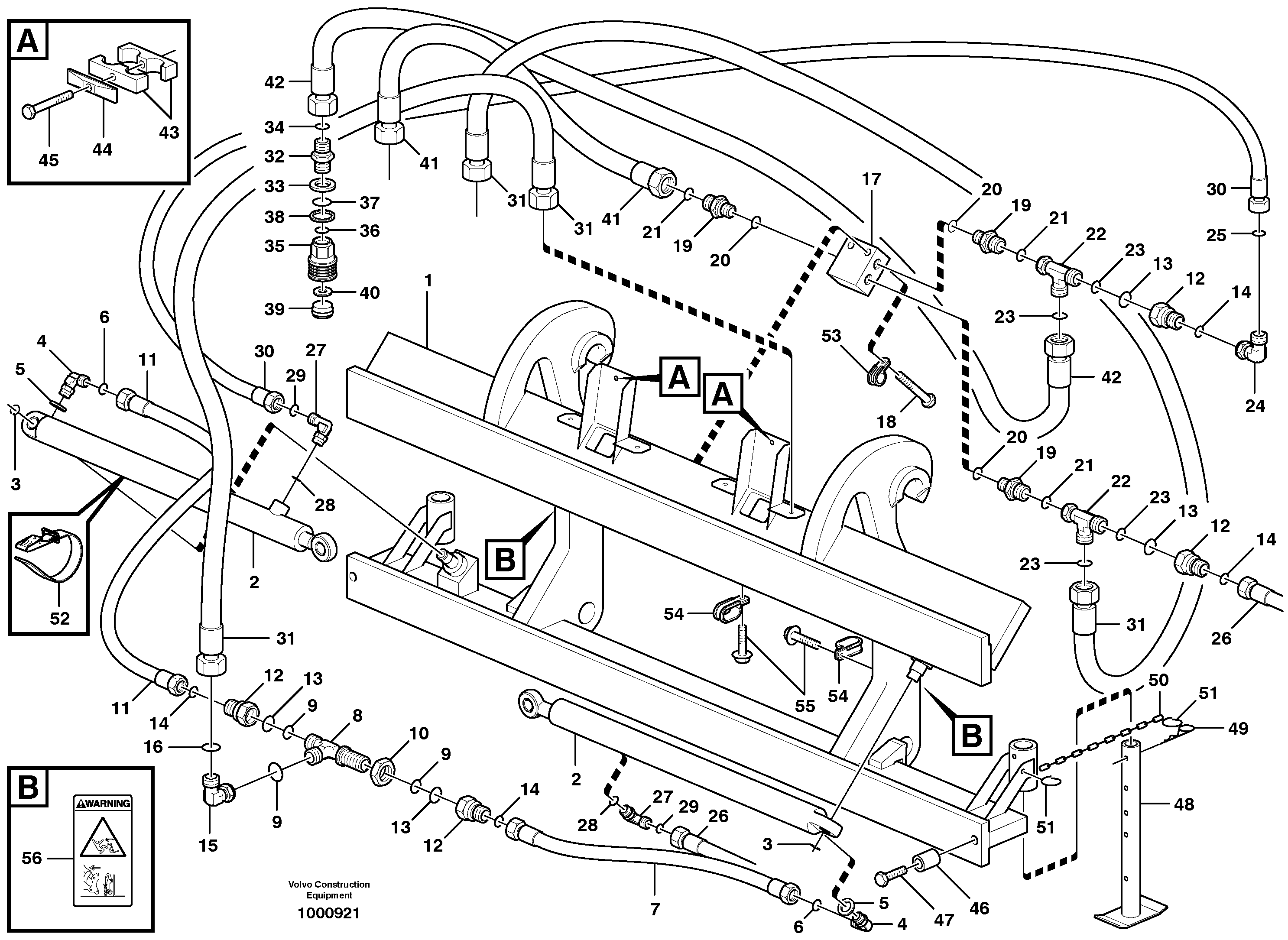 Схема запчастей Volvo L50D - 4234 Fork spreader ATTACHMENTS ATTACHMENTS WHEEL LOADERS GEN. D - E