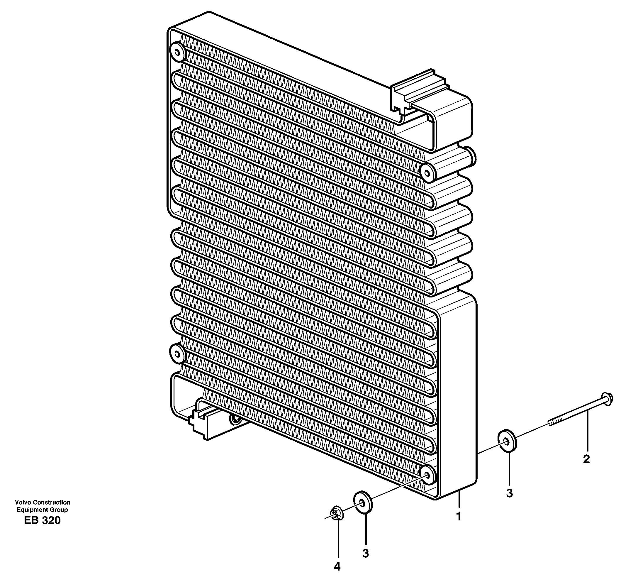 Схема запчастей Volvo L50D - 21652 Condenser for cooling agent R134a with fitting parts L50D