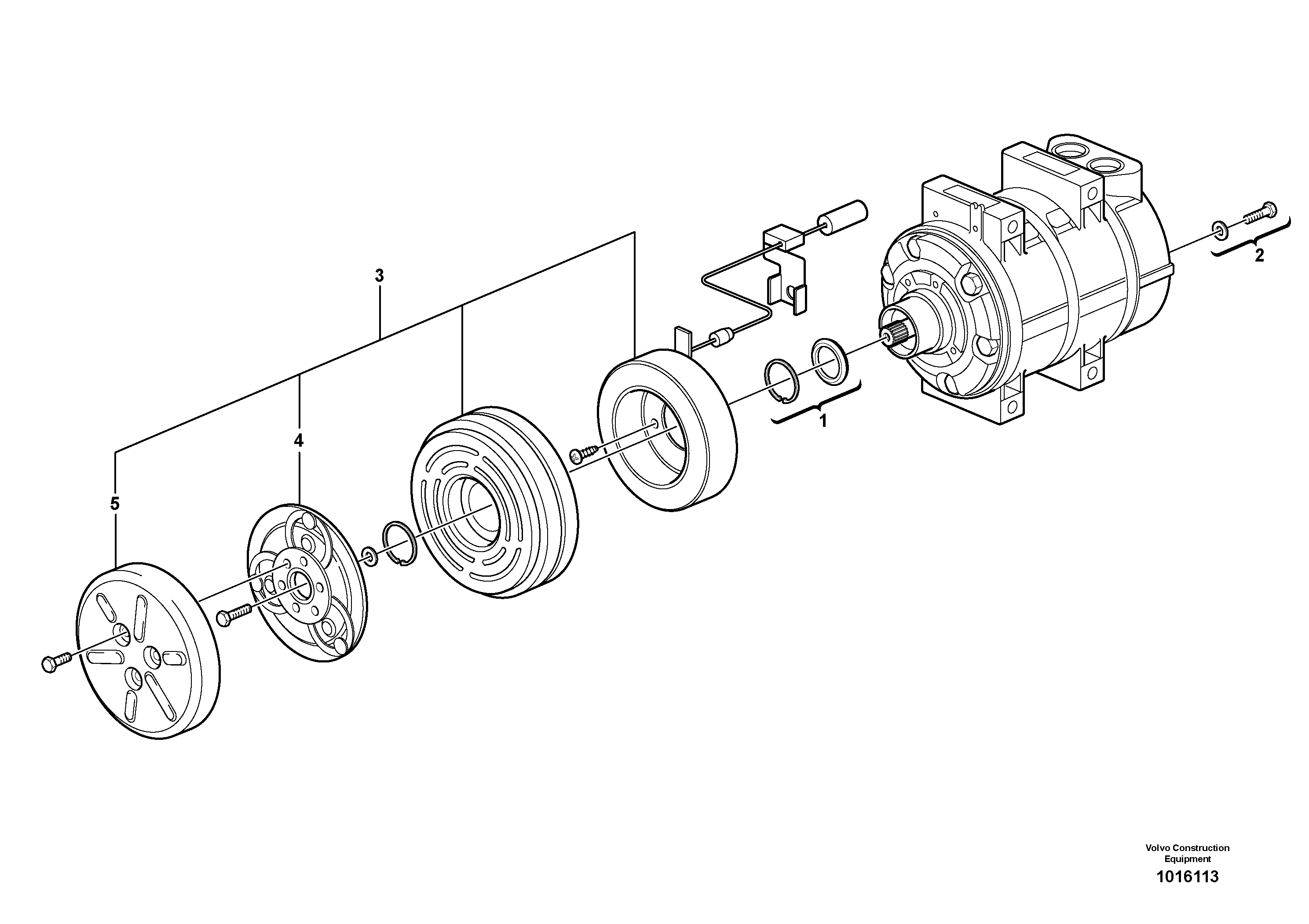 Схема запчастей Volvo L50D - 21653 Air compressor L50D