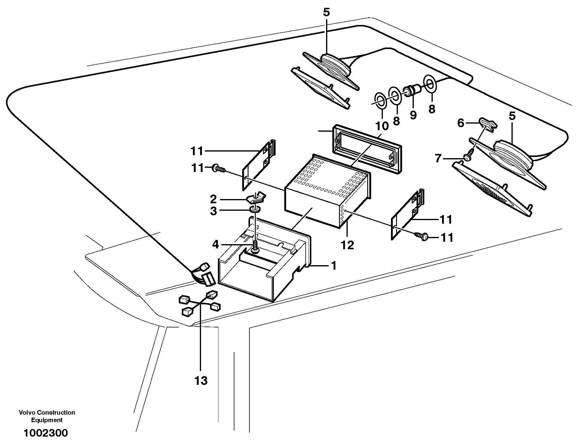 Схема запчастей Volvo L50D - 28654 Radio bracket L50D