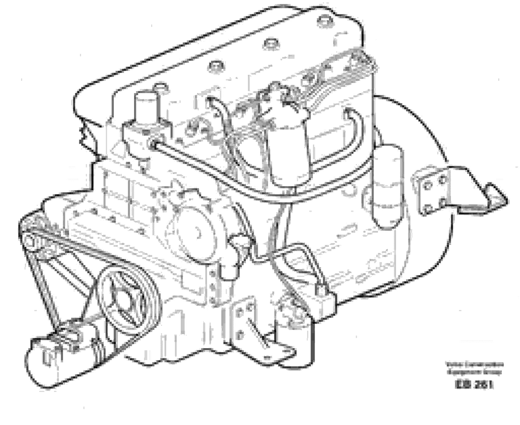 Схема запчастей Volvo L50D - 25389 Двигатель в сборе L50D