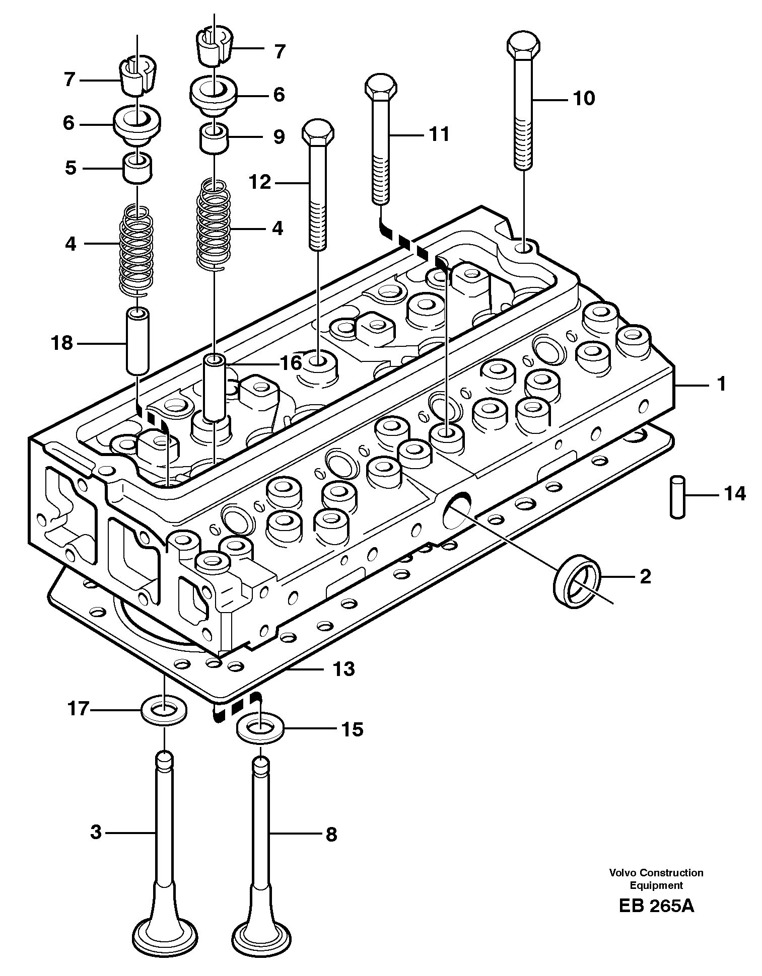 Схема запчастей Volvo L50D - 33827 Головка блока цилиндров L50D