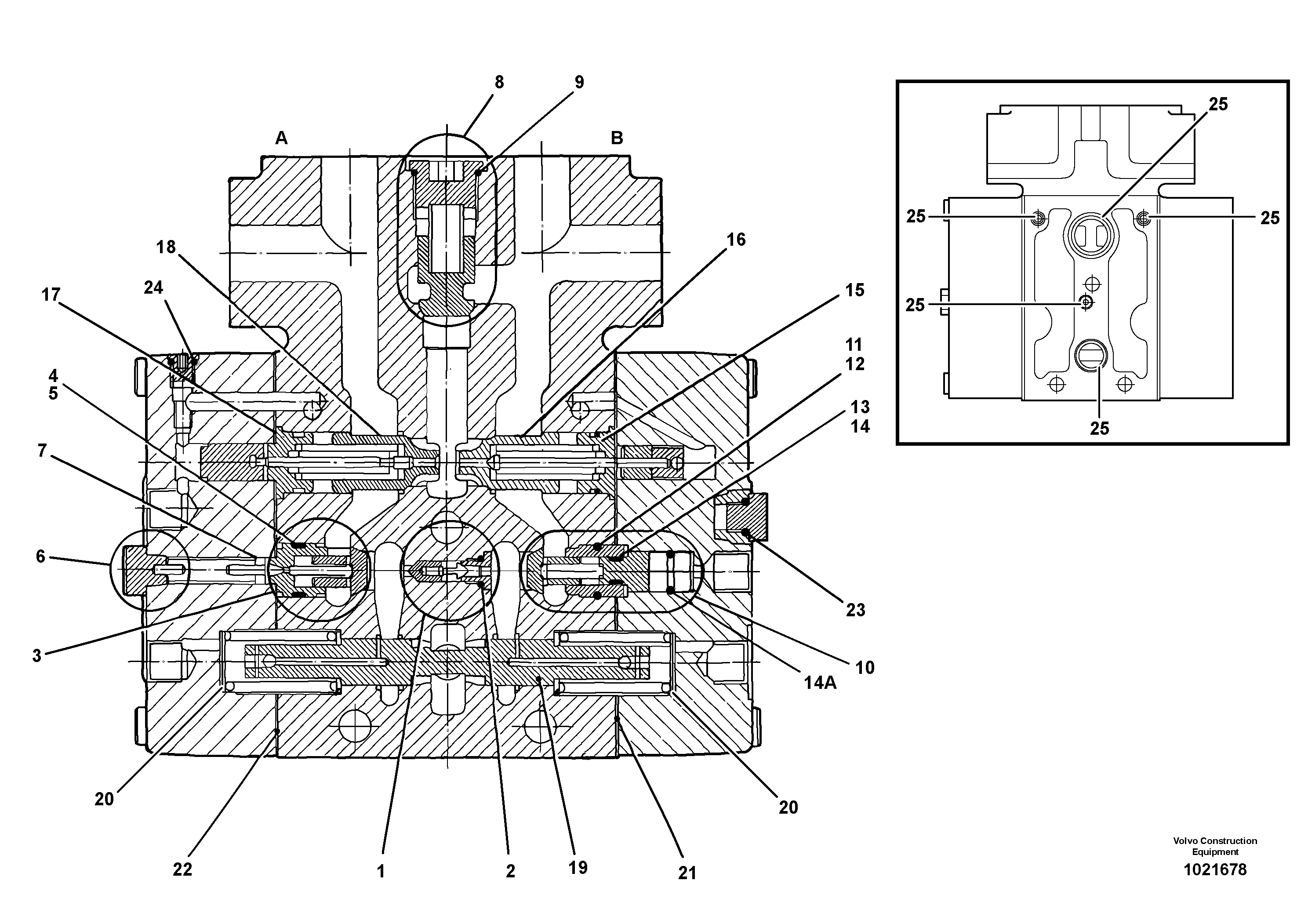 Схема запчастей Volvo L50D - 35697 Valve section Lift L50D