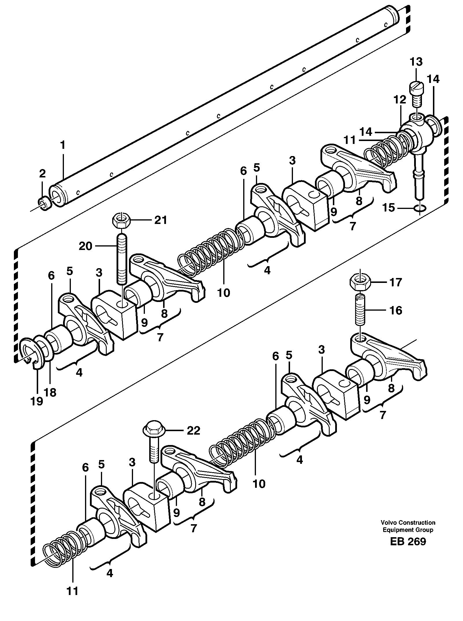 Схема запчастей Volvo L50D - 55785 Valve mechanism L50D