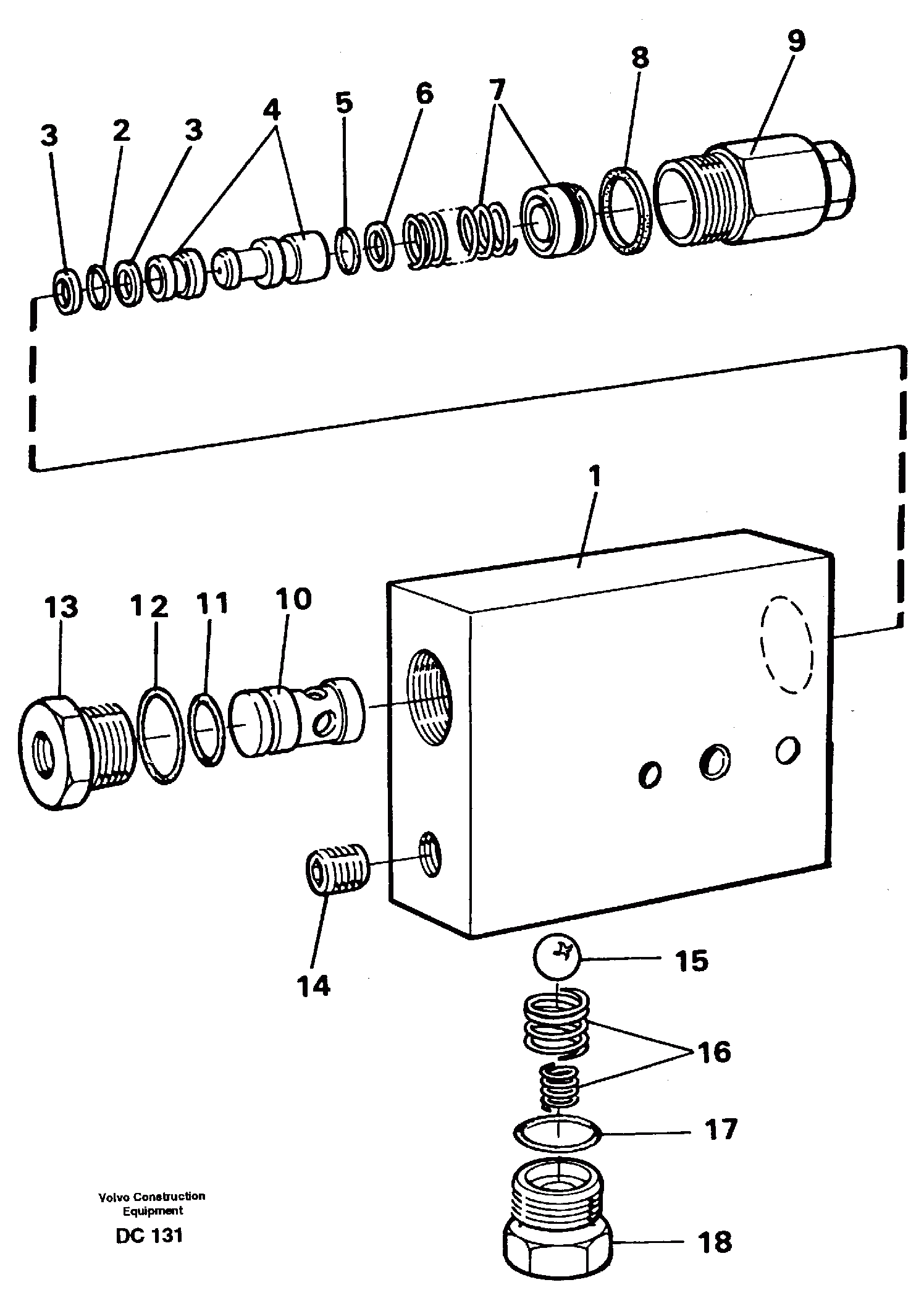 Схема запчастей Volvo L50D - 5135 Overcenter valve ATTACHMENTS ATTACHMENTS WHEEL LOADERS GEN. D - E