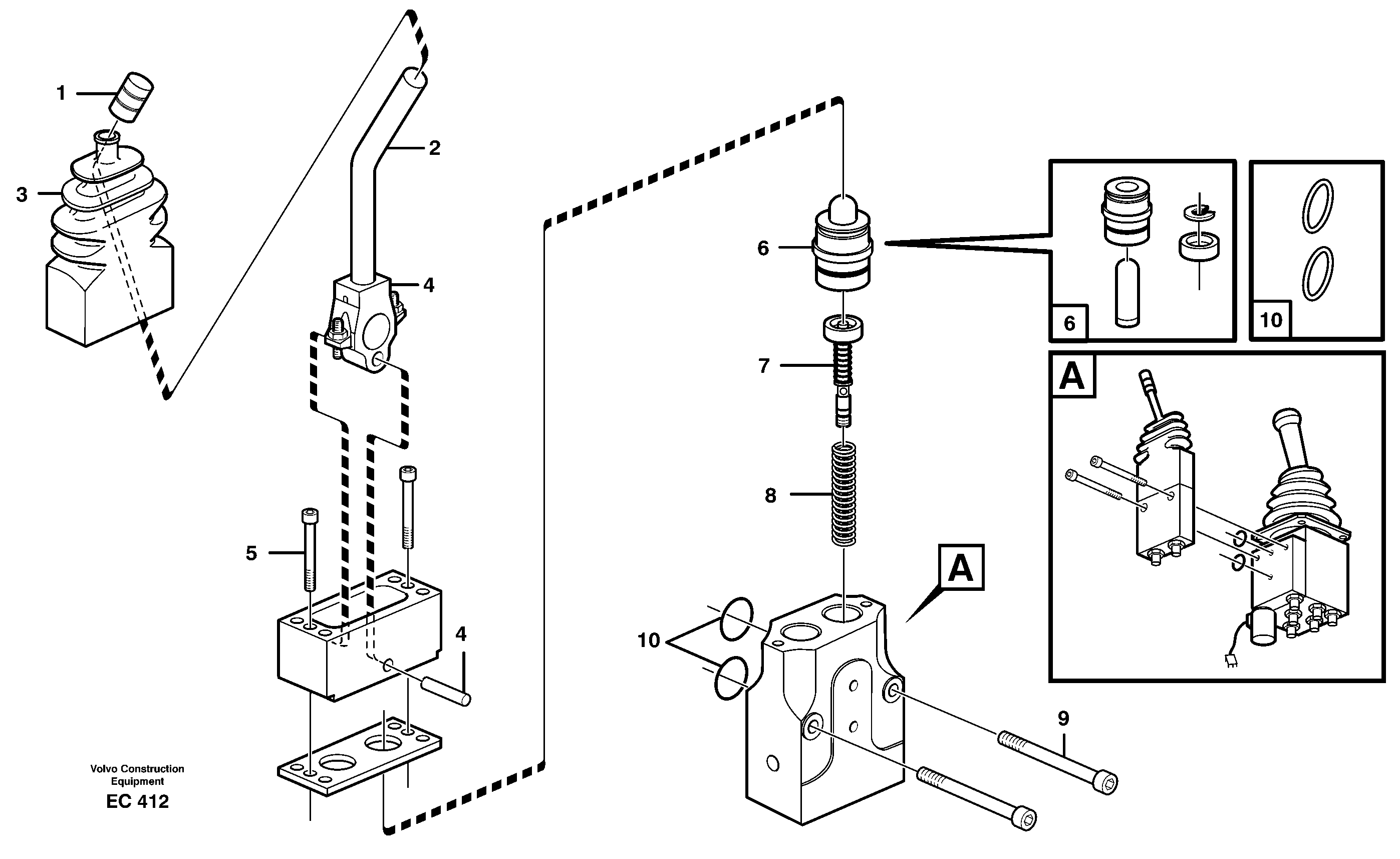 Схема запчастей Volvo L50D - 23185 Servo valve L50D