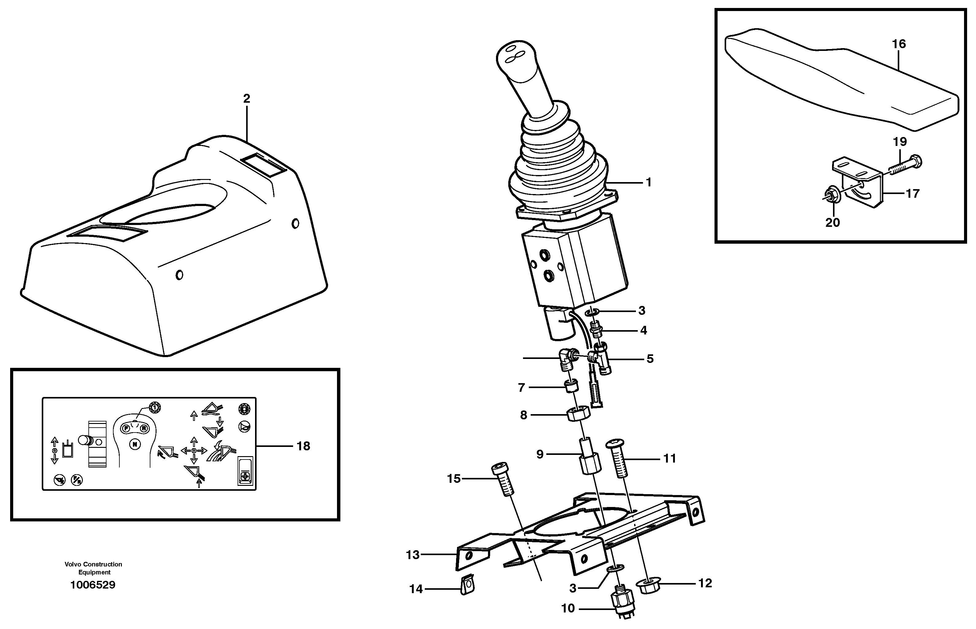 Схема запчастей Volvo L50D - 32811 Servo valve with fitting parts L50D