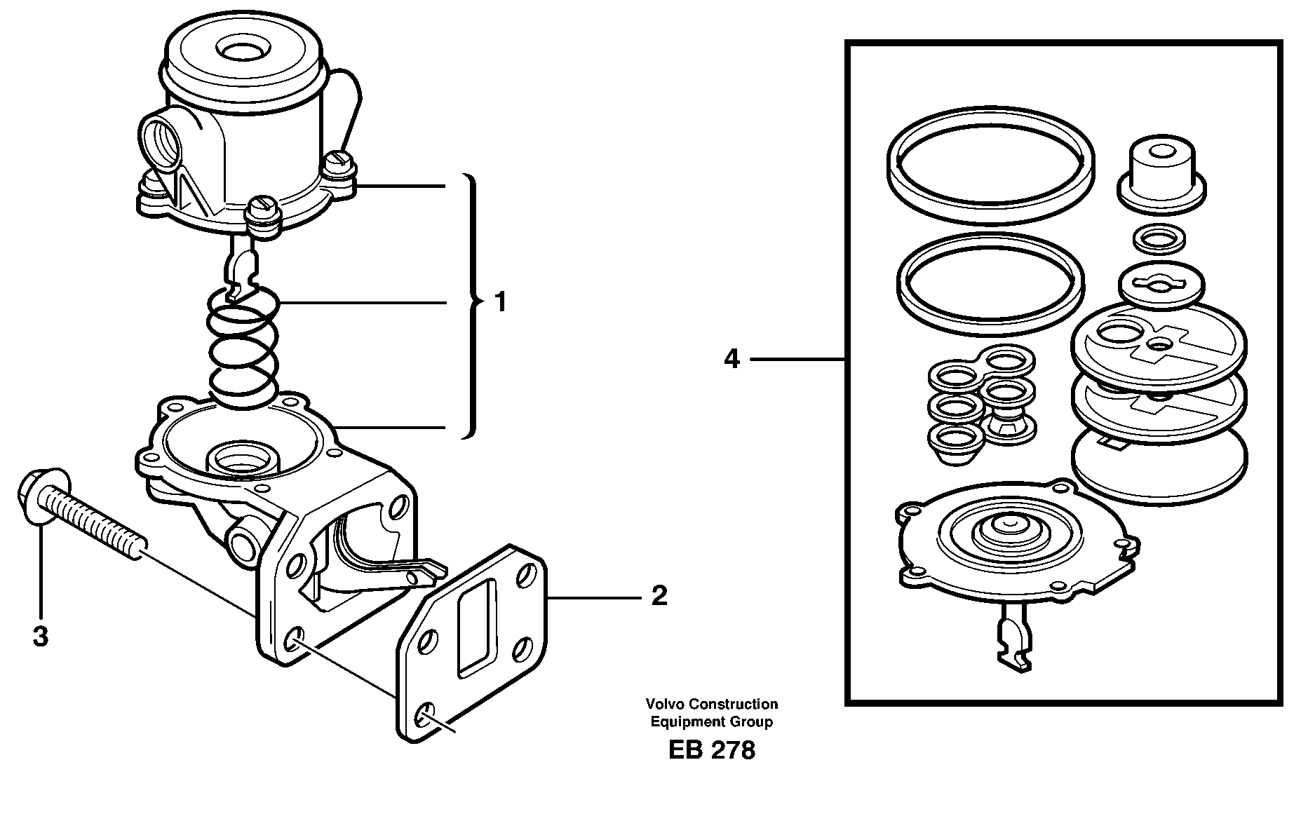 Схема запчастей Volvo L50D - 25398 Feed pump L50D