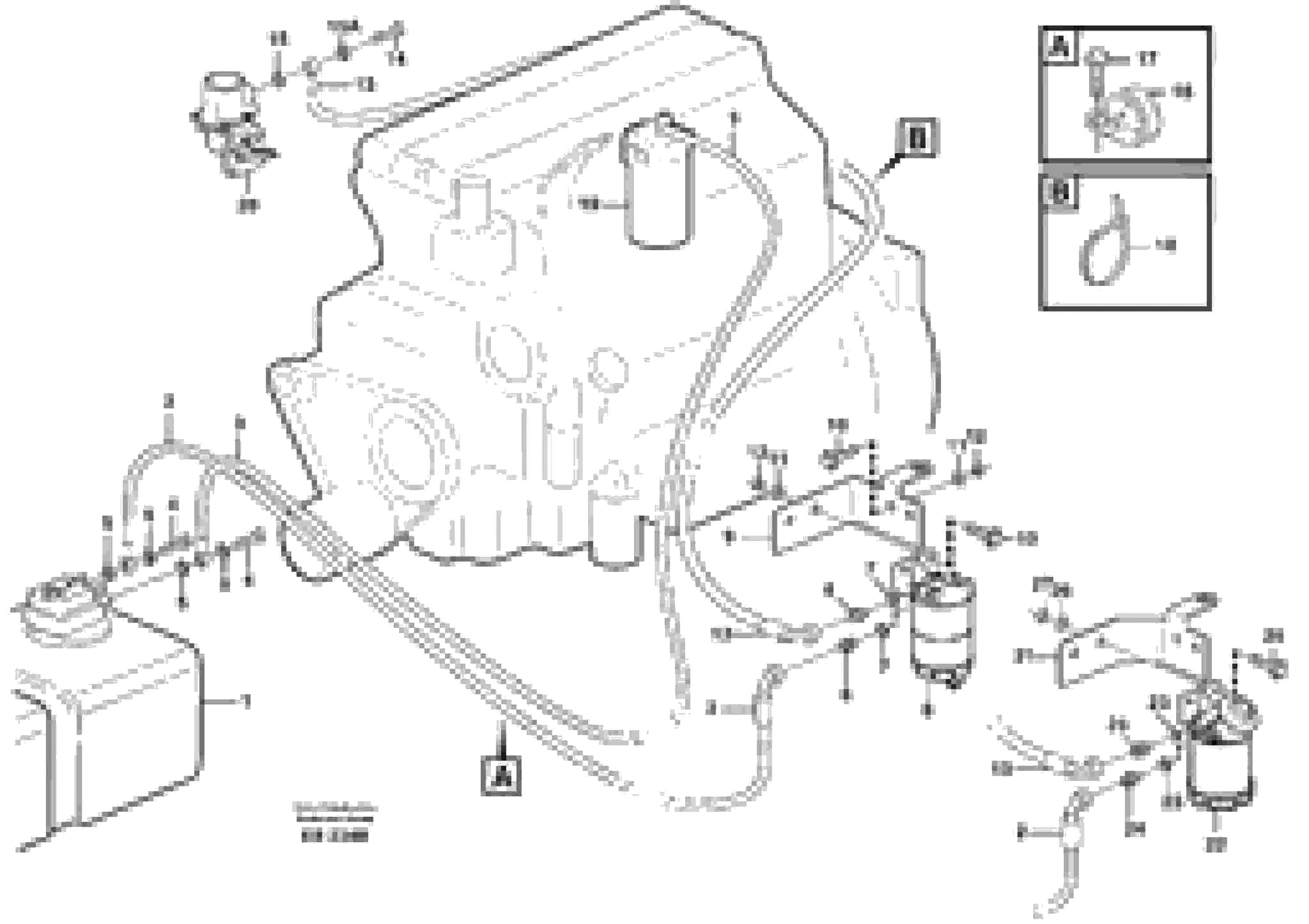 Схема запчастей Volvo L50D - 39329 Fuel pipes, fuel tank - fuel pump L50D