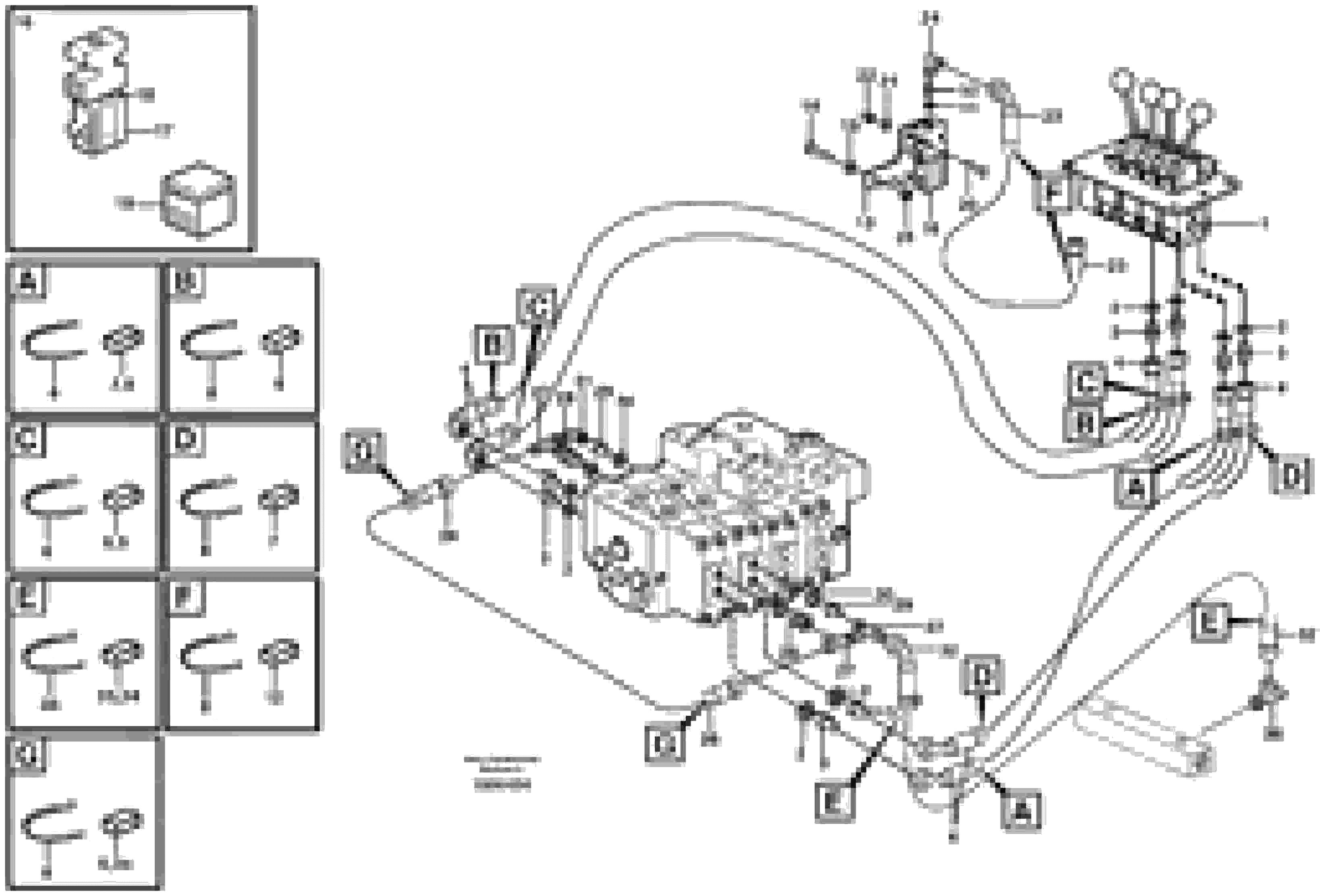 Схема запчастей Volvo L50D - 32523 Hydraulic system, 3rd and 4th function L50D