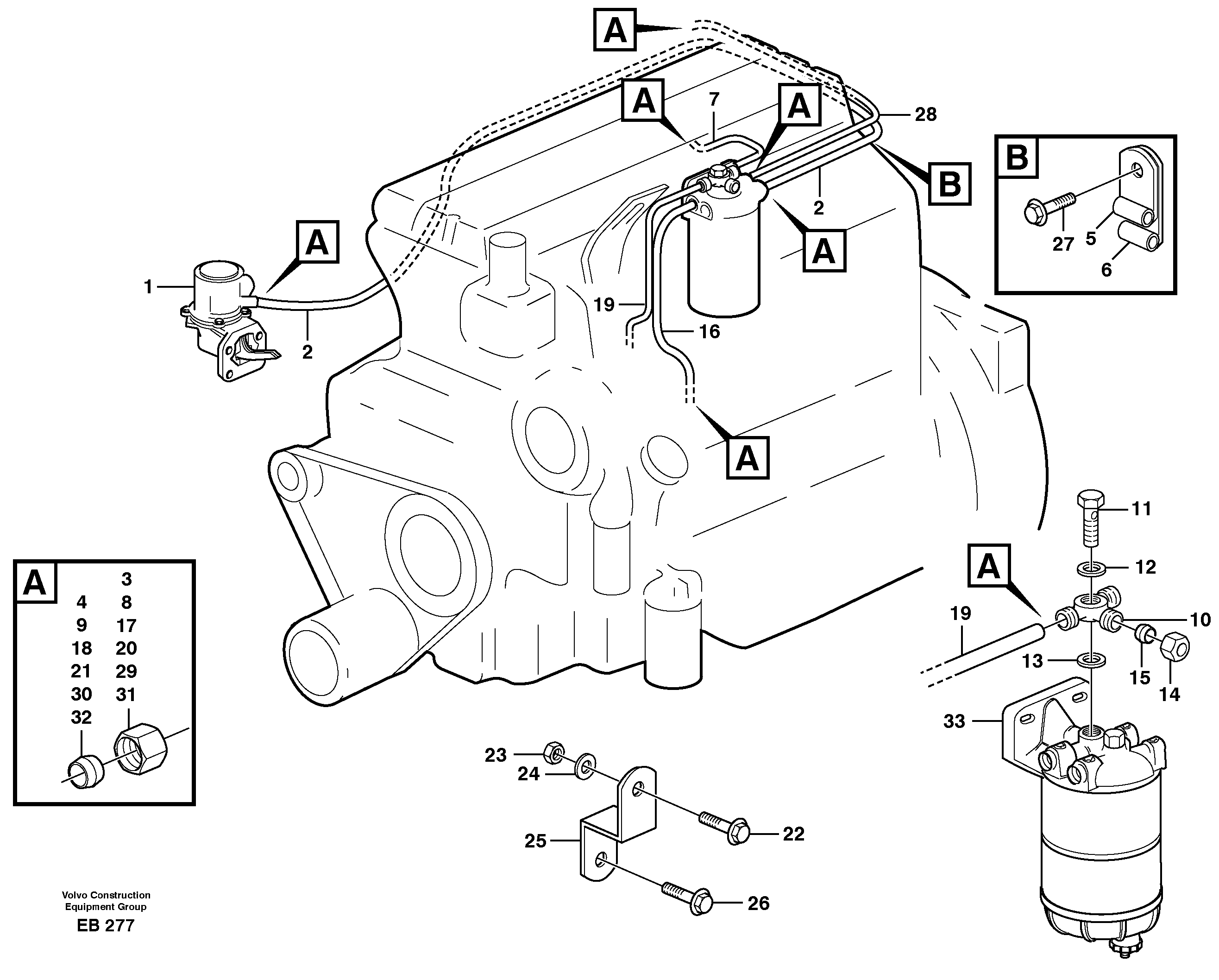 Схема запчастей Volvo L50D - 39330 Fuel pipes, fuel pump - injection pump L50D