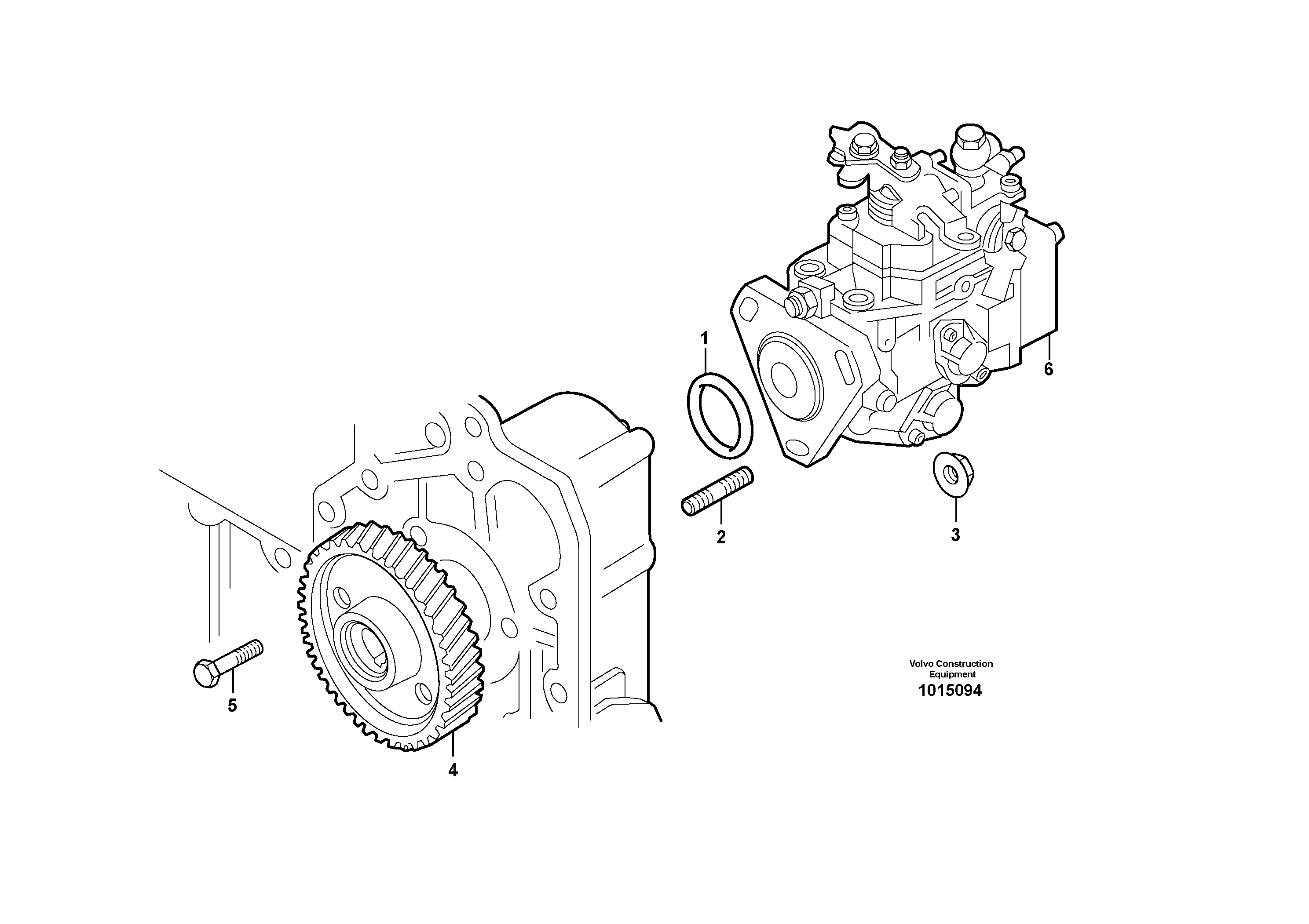 Схема запчастей Volvo L50D - 30347 Fuel injection pump with fitting parts L50D