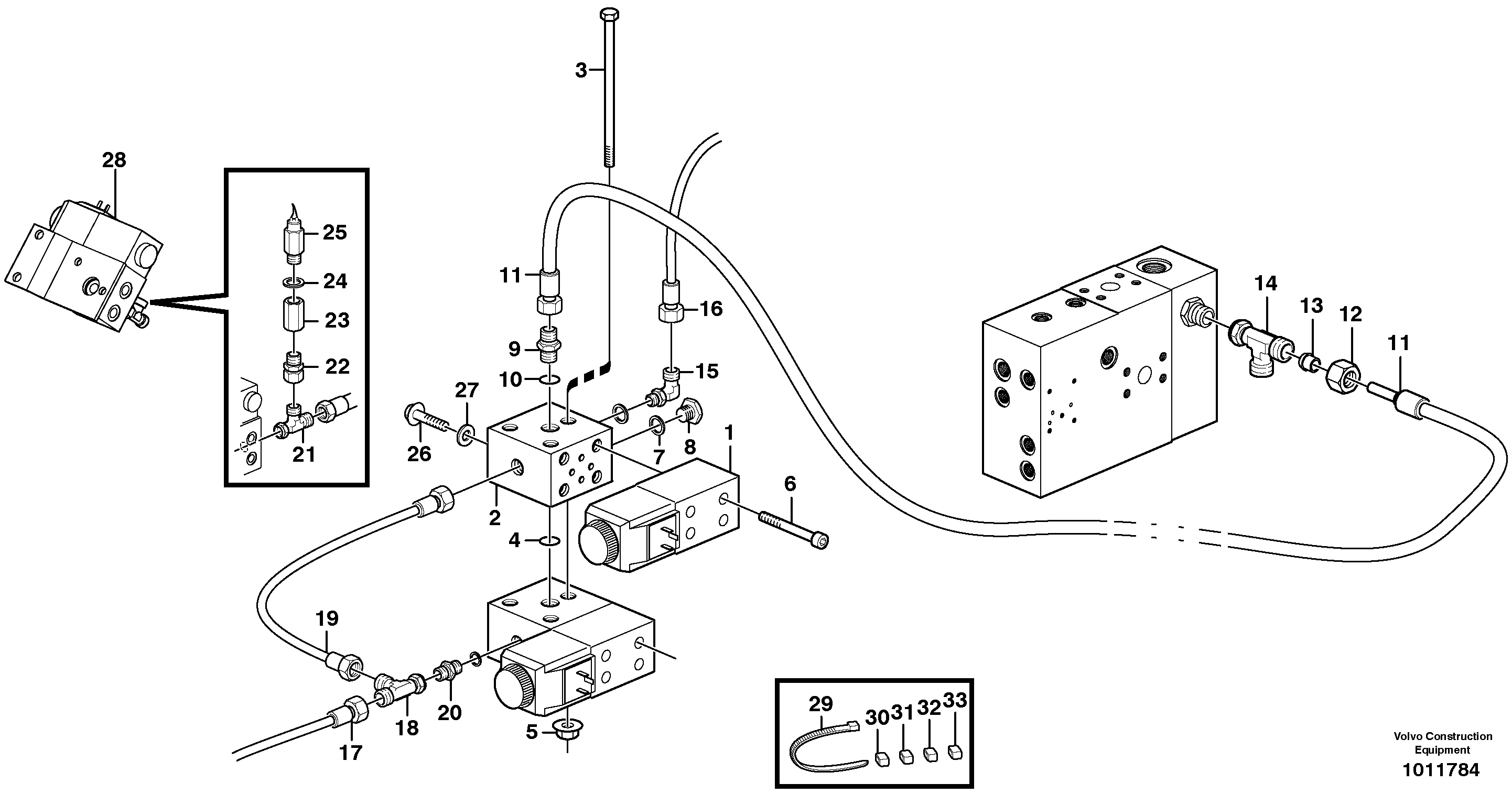 Схема запчастей Volvo L50D - 50083 Boom suspension system, valves and nipples L50D