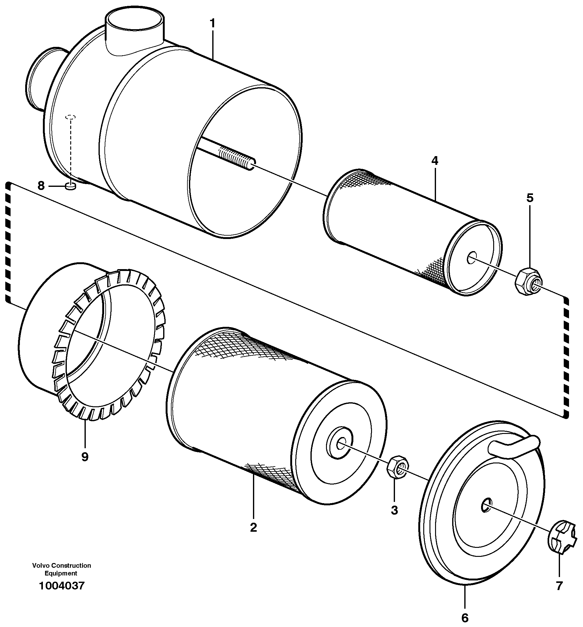 Схема запчастей Volvo L50D - 30781 Фильтр воздушный L50D