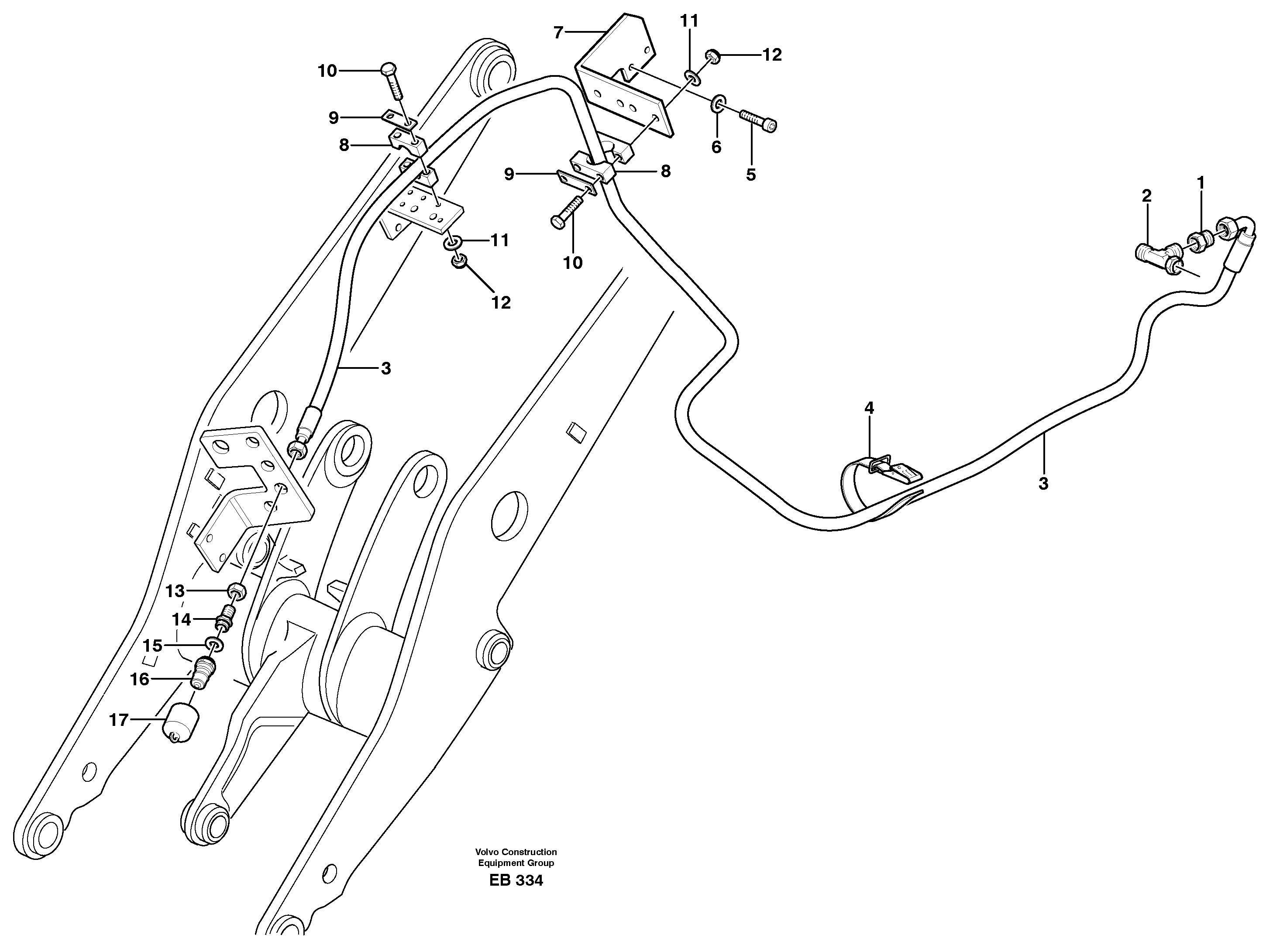 Схема запчастей Volvo L50D - 80933 Hydraulic system, return line L50D