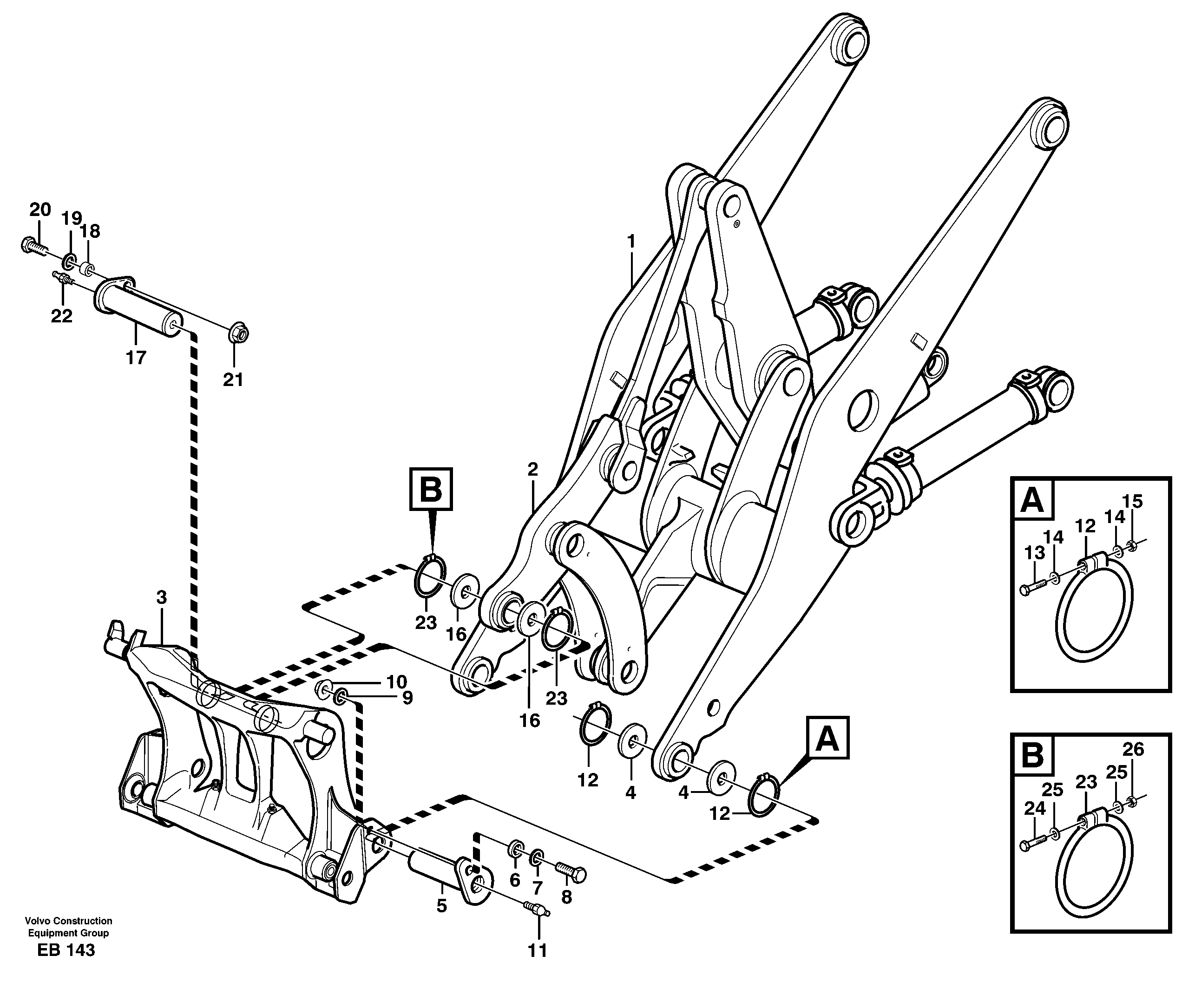 Схема запчастей Volvo L50D - 26919 Assemble attachment bracket L50D