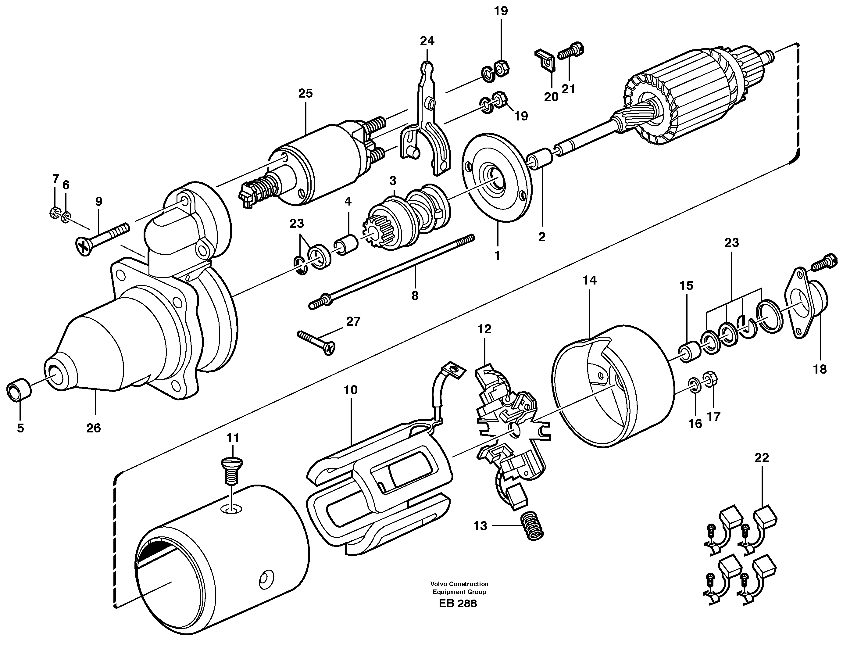 Схема запчастей Volvo L50D - 40028 Starter motor L50D