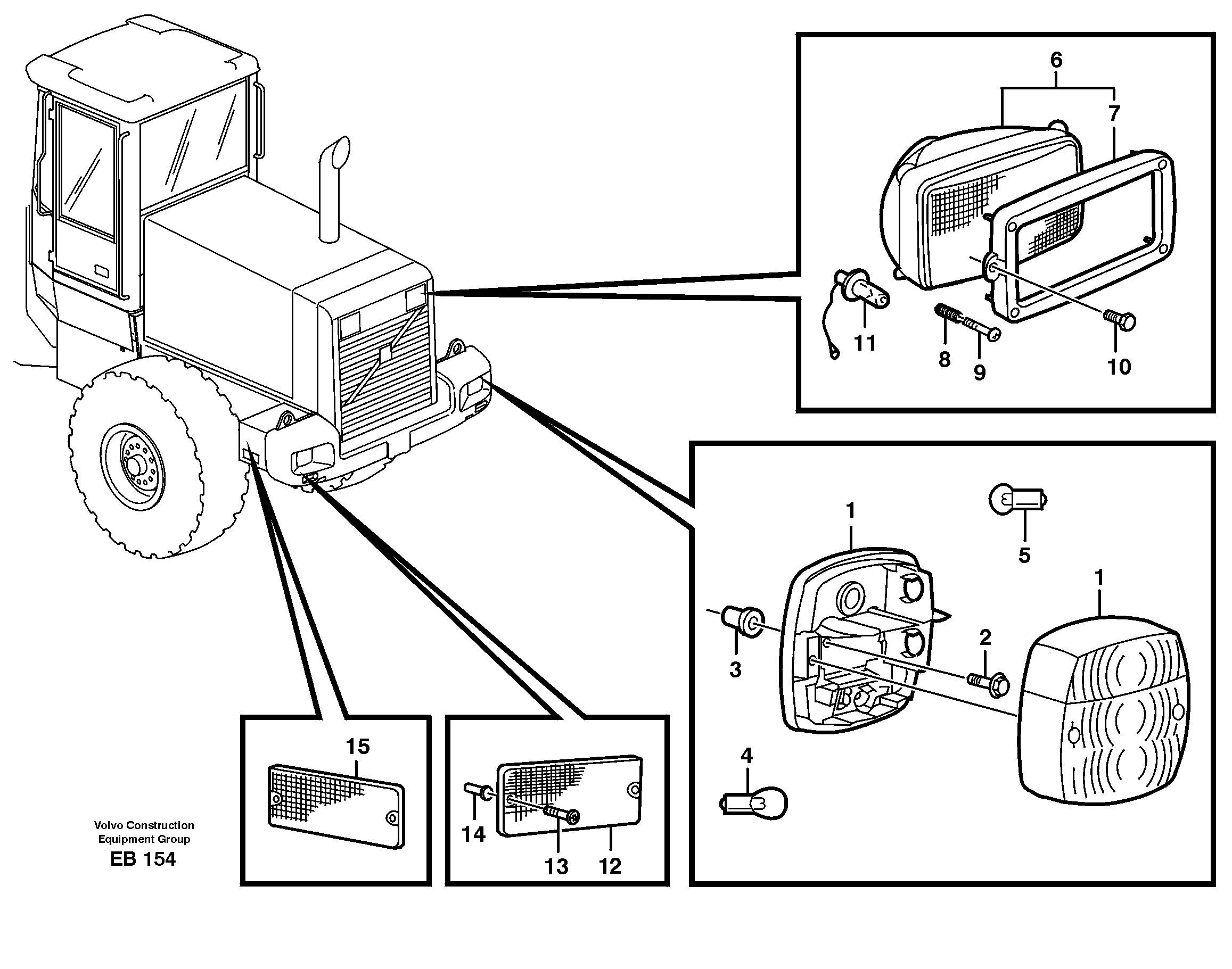 Схема запчастей Volvo L50D - 19696 Lighting, rear L50D