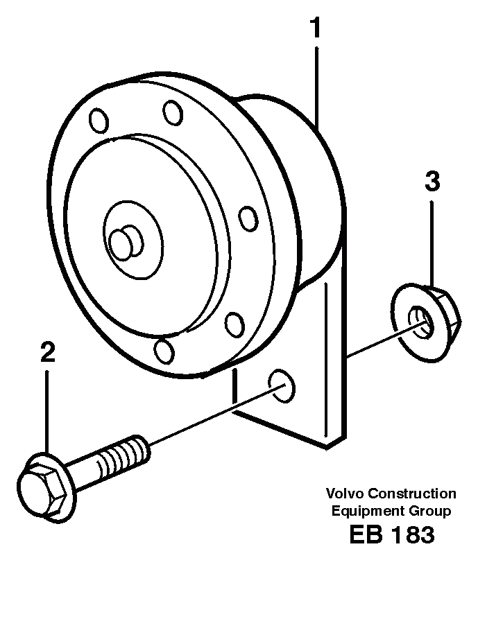 Схема запчастей Volvo L50D - 19699 Compressor horn L50D