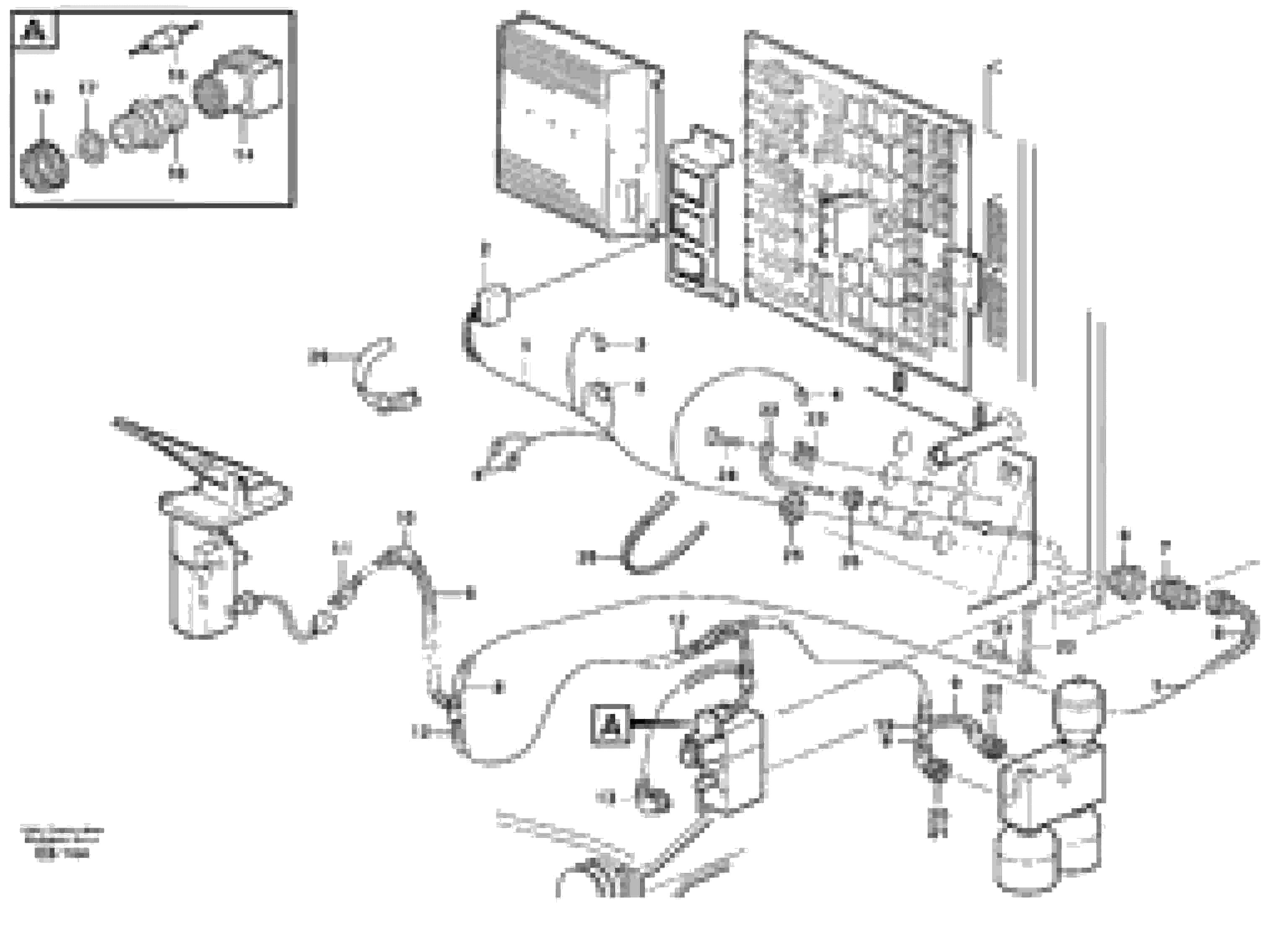 Схема запчастей Volvo L50D - 38185 Cable harnesses, cab L50D