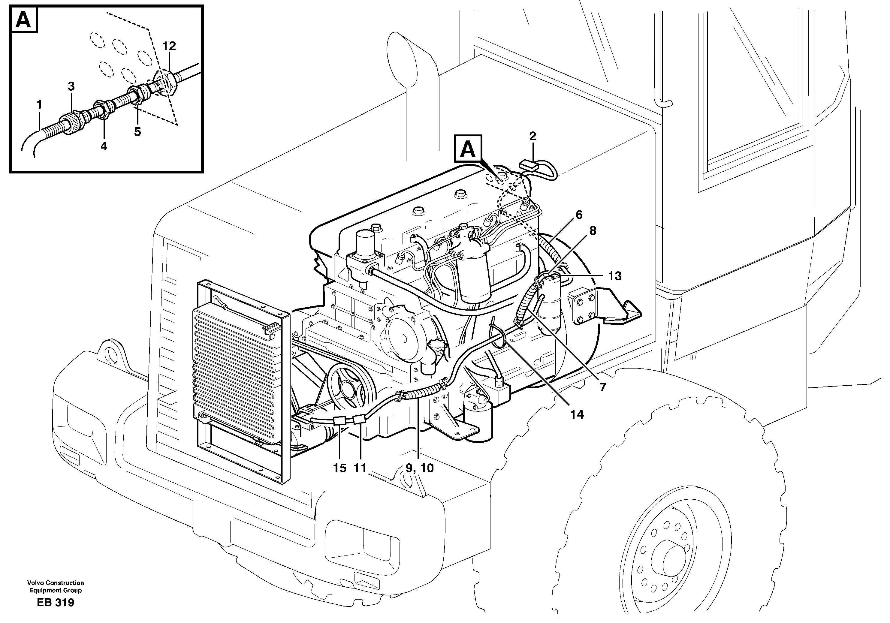 Схема запчастей Volvo L50D - 38196 Cable harness, compressor L50D