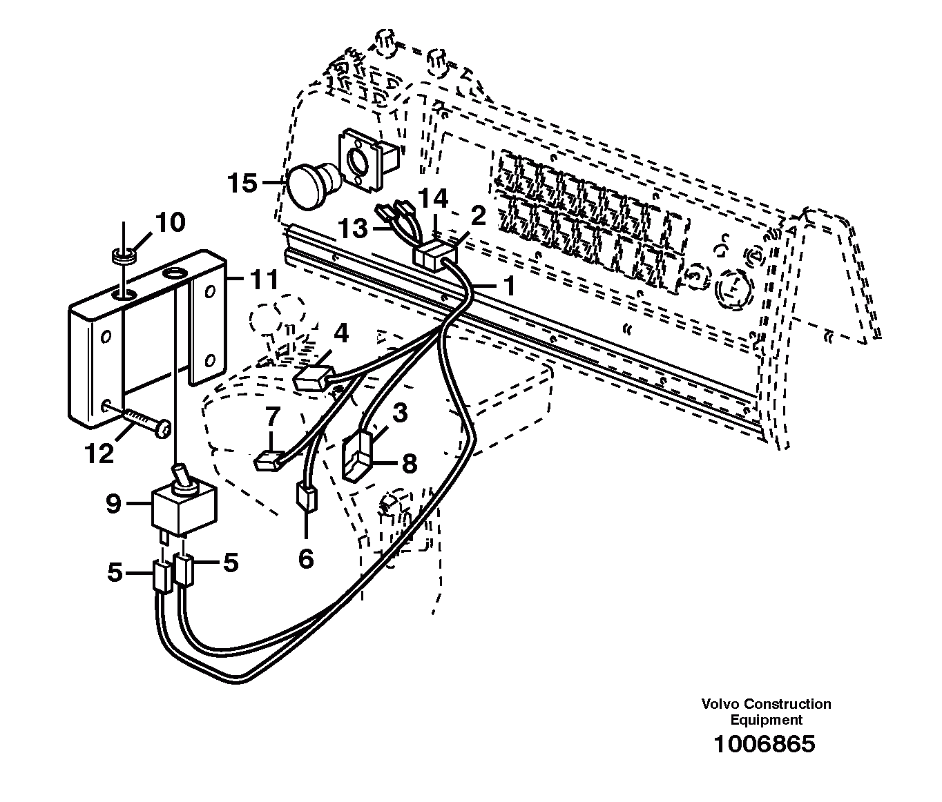 Схема запчастей Volvo L50D - 8348 Cable harness, detent, 3rd hydraulic function L50D