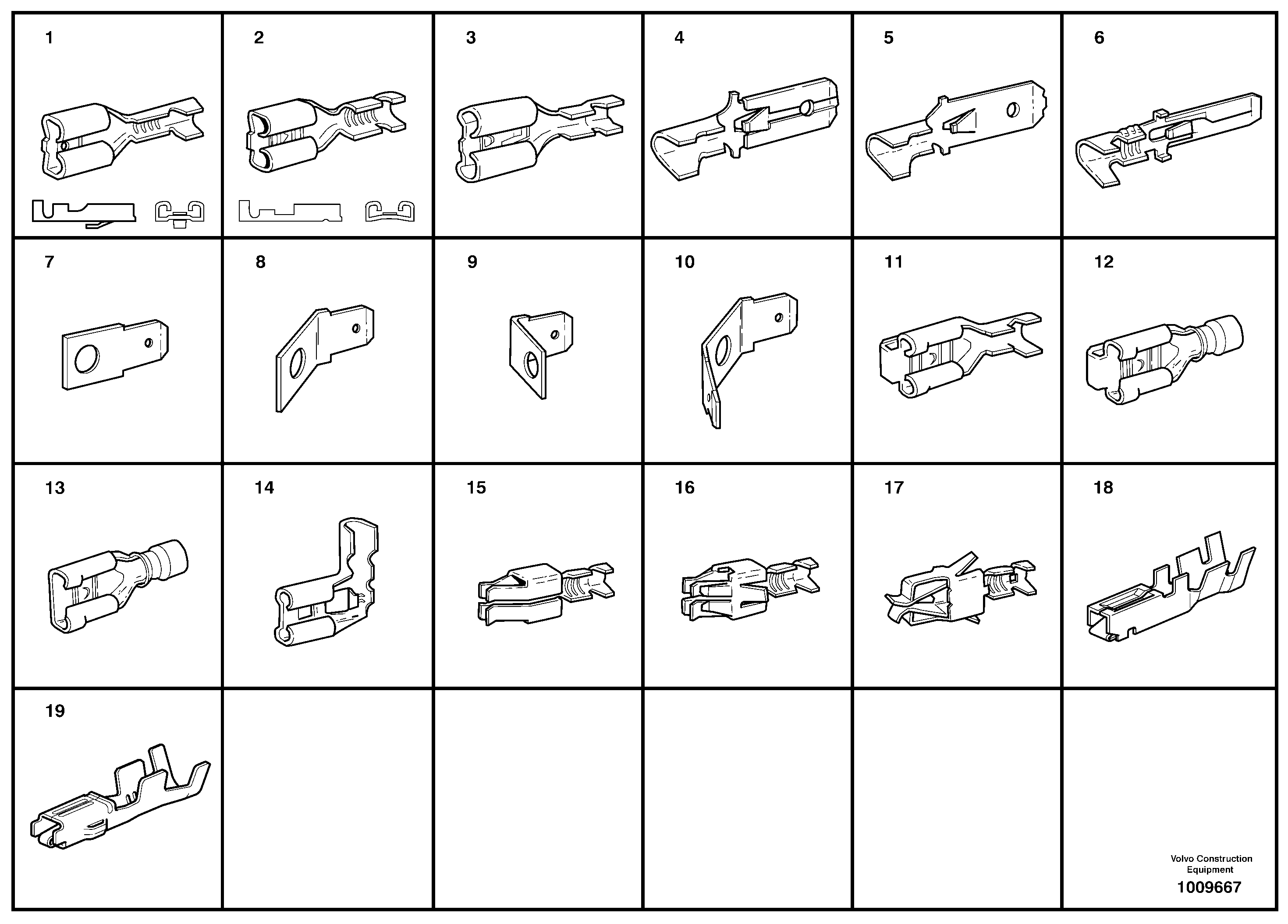 Схема запчастей Volvo L50D - 77619 Spade terminal L50D