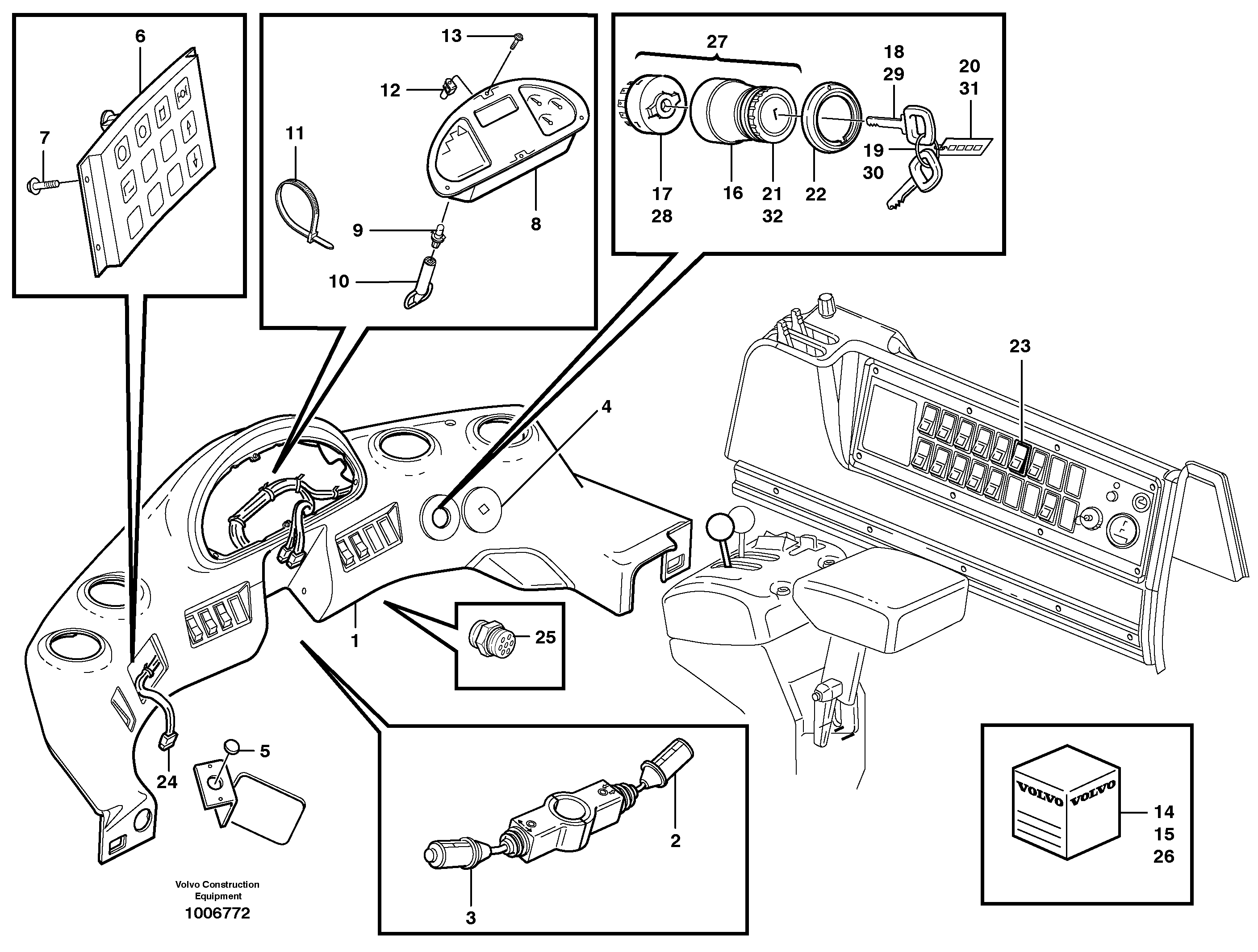 Схема запчастей Volvo L50D - 98314 Instrument panel L50D