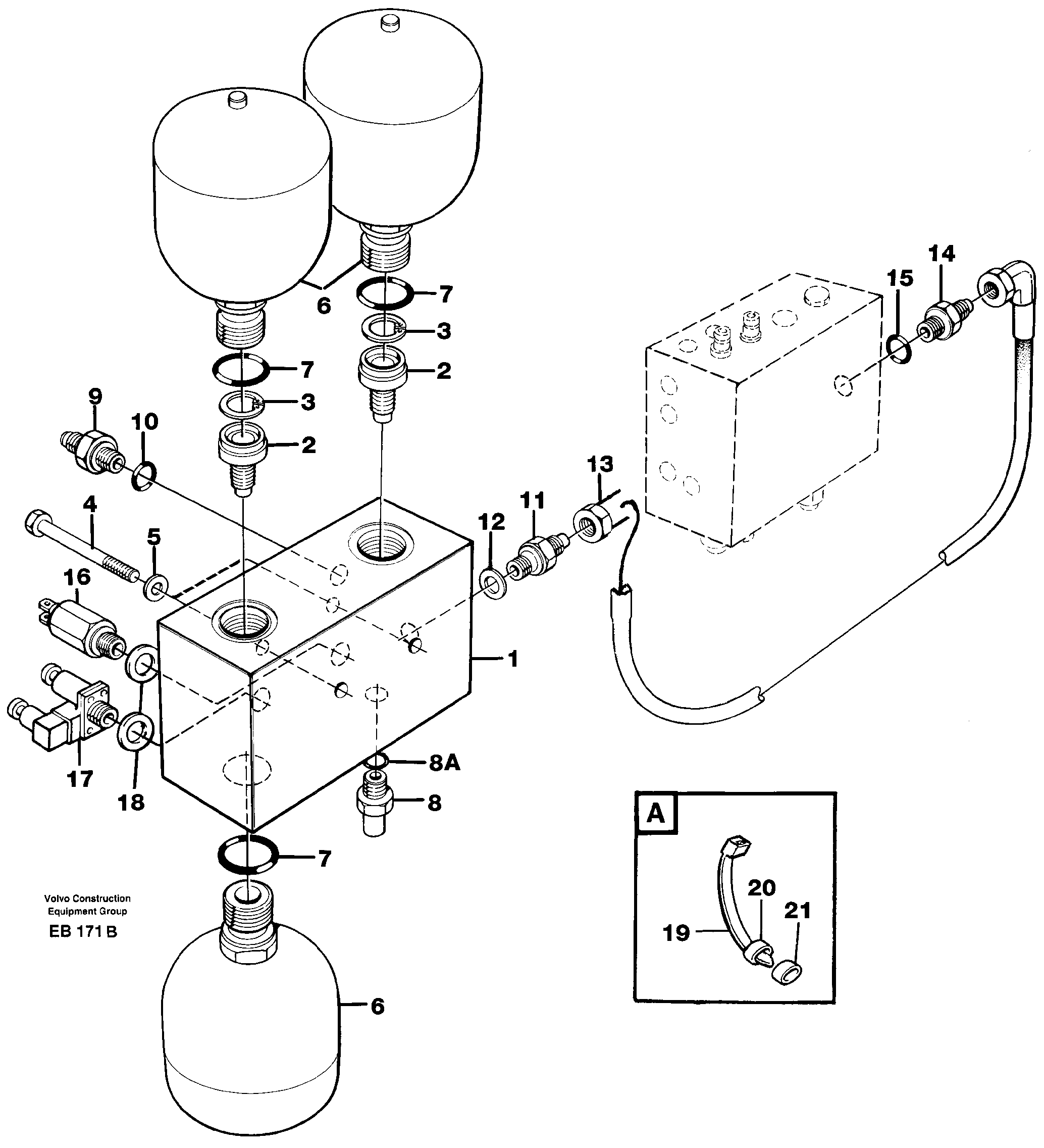 Схема запчастей Volvo L50D - 10251 Valve Accumulators L50D