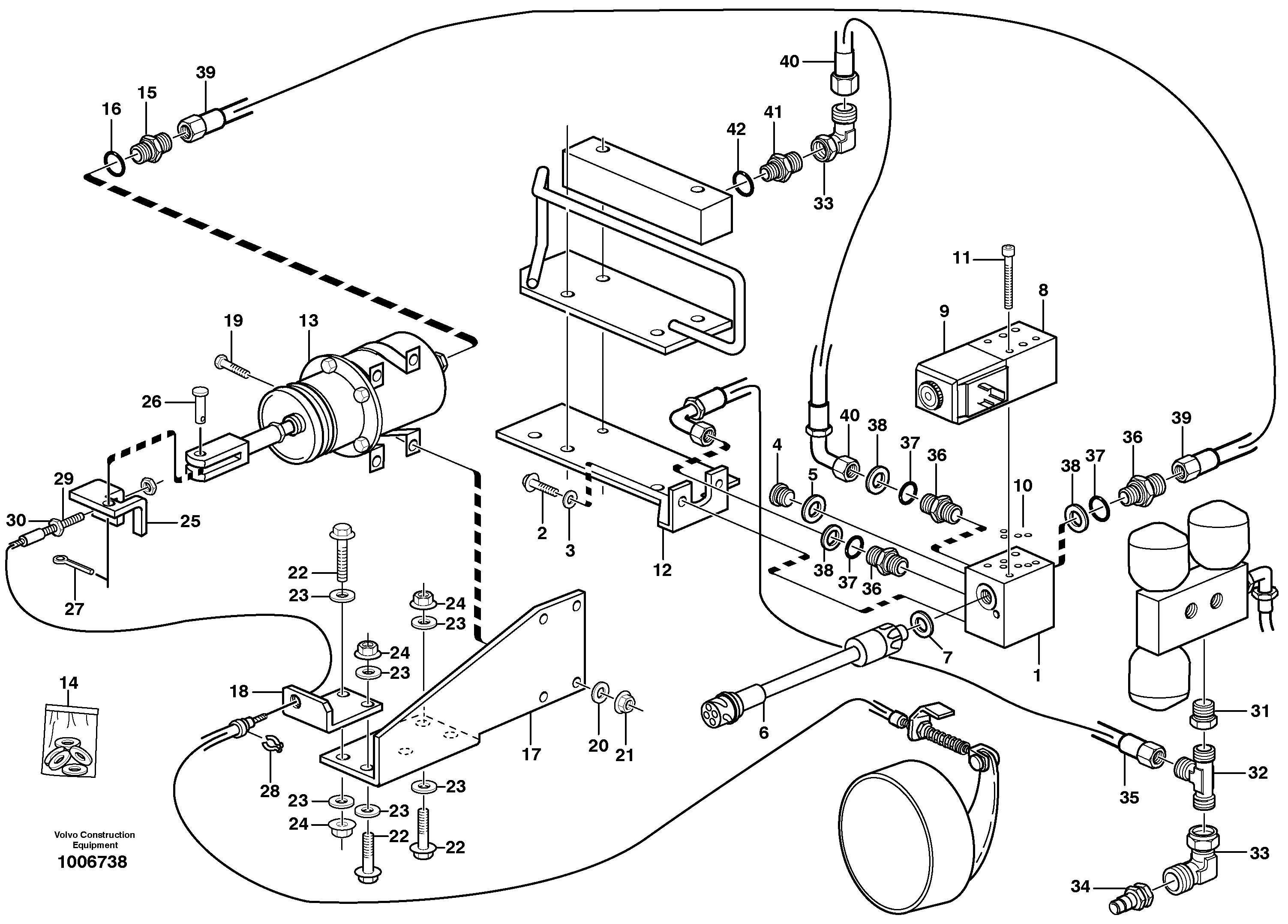 Схема запчастей Volvo L50D - 84937 Parking brake, electro -hydraulic L50D