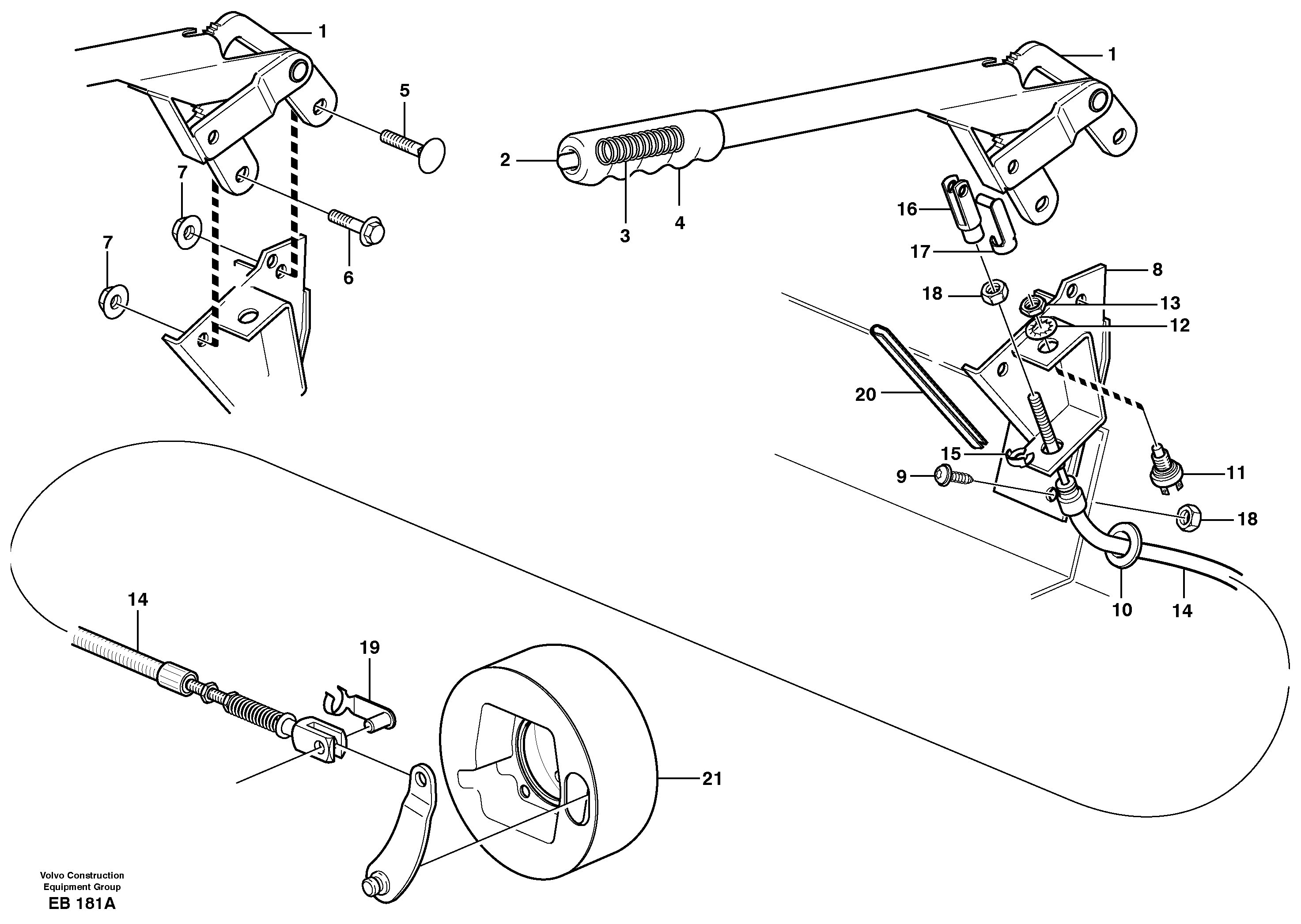 Схема запчастей Volvo L50D - 91032 Hand brake L50D