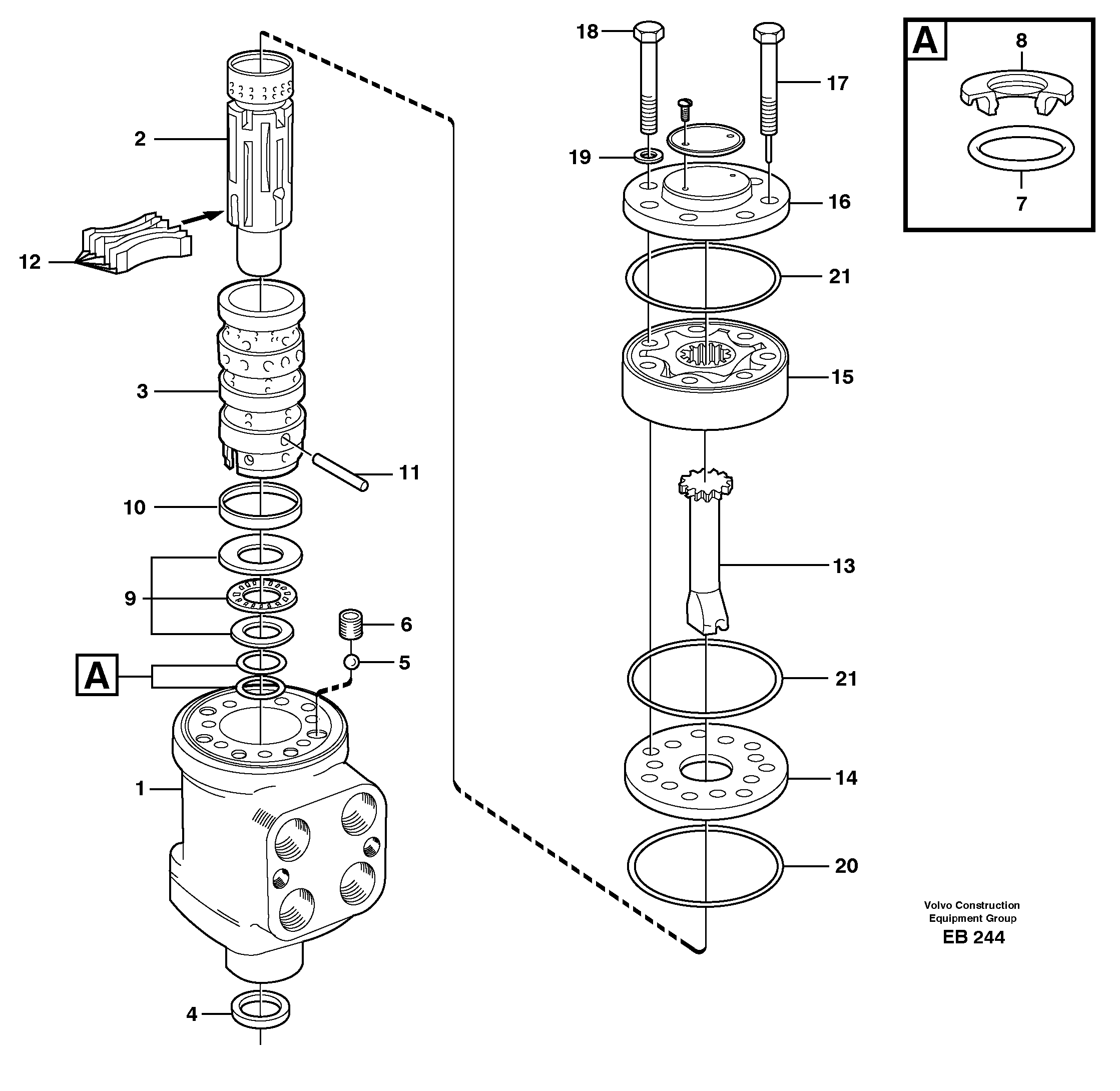 Схема запчастей Volvo L50D - 24530 Steering unit L50D